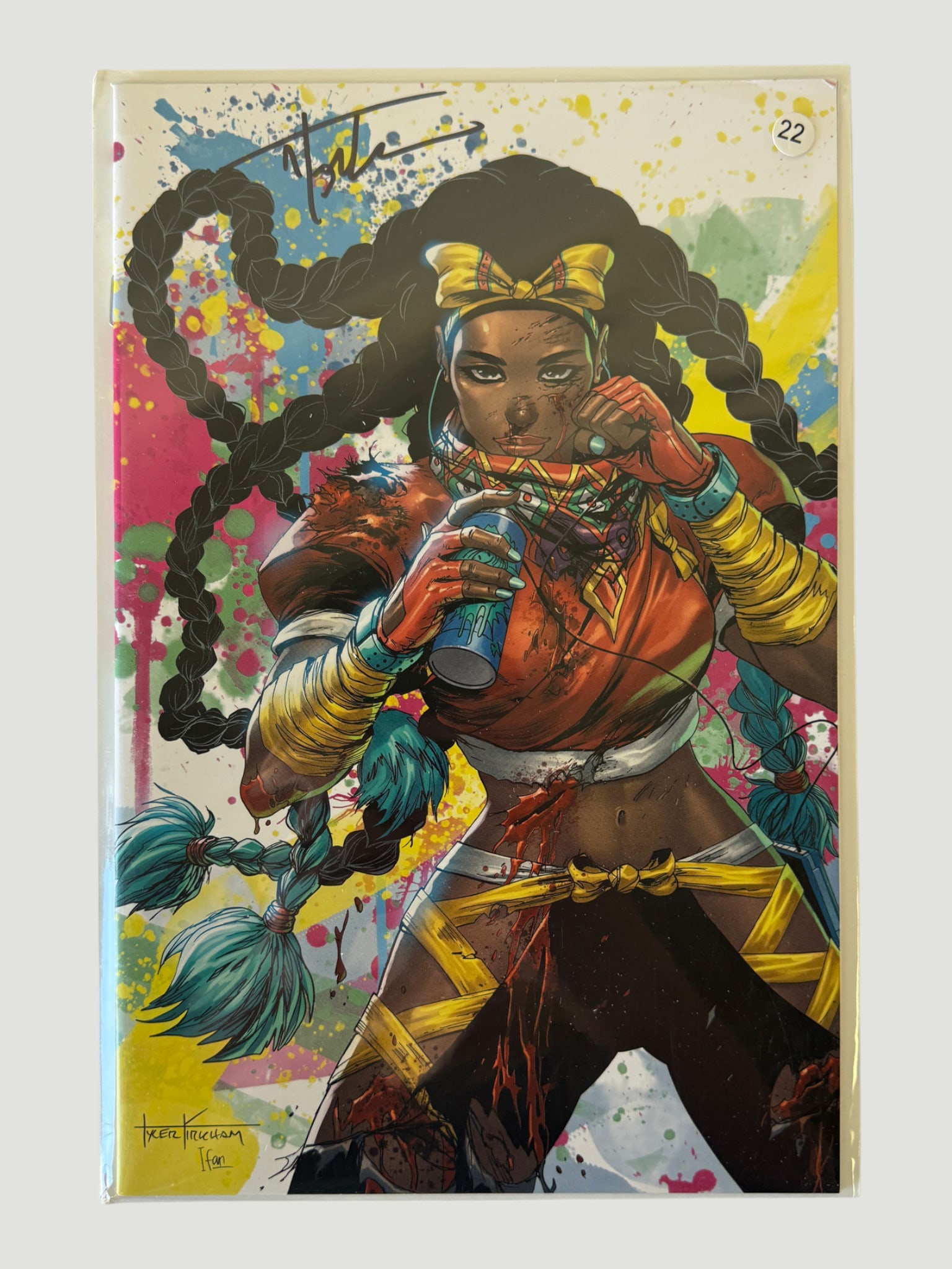 Harley Quinn Comic Art Print Signed #22 Kirkham Variant Colour Splash (1 of 3)