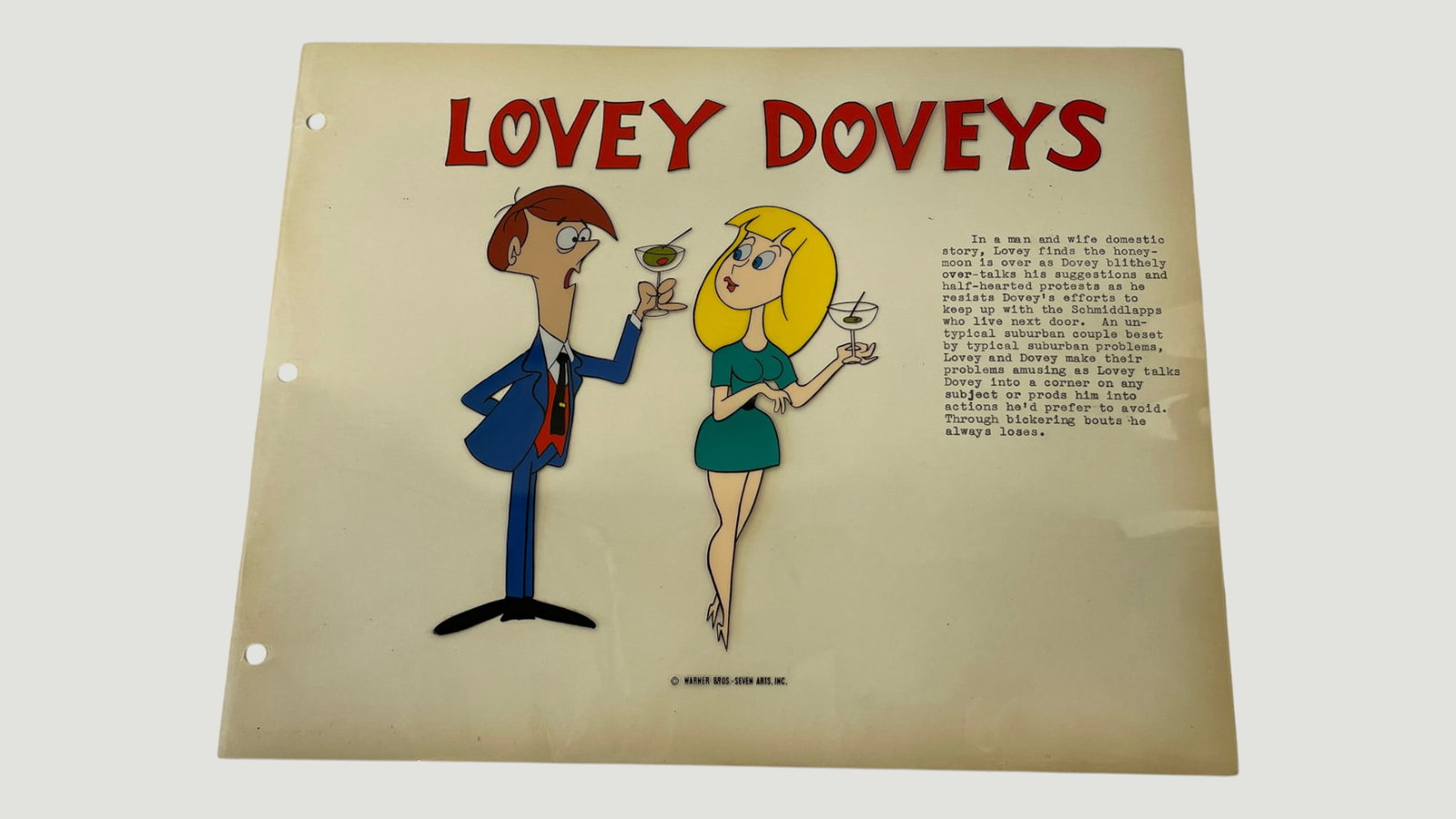 Lovey Doveys Warner Bros. Animation Cel Concept Model Sheet (1 of 5)