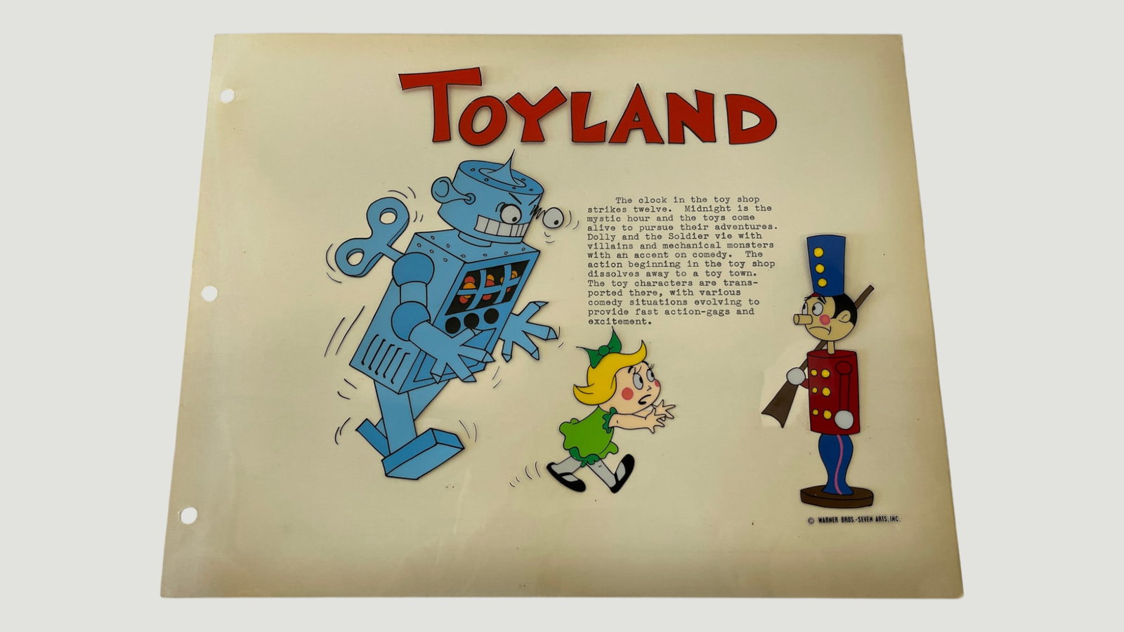 Toyland Warner Bros.Animation Cel Concept Model Sheet: Toyland Warner Bros.Animation Cel Concept Model Sheet