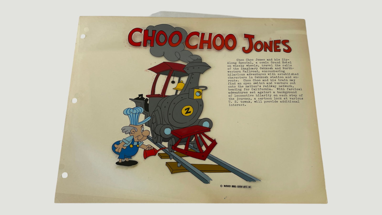 Choo Choo Jones Warner Bros Animation Cel Concept Model Sheet (1 of 4)