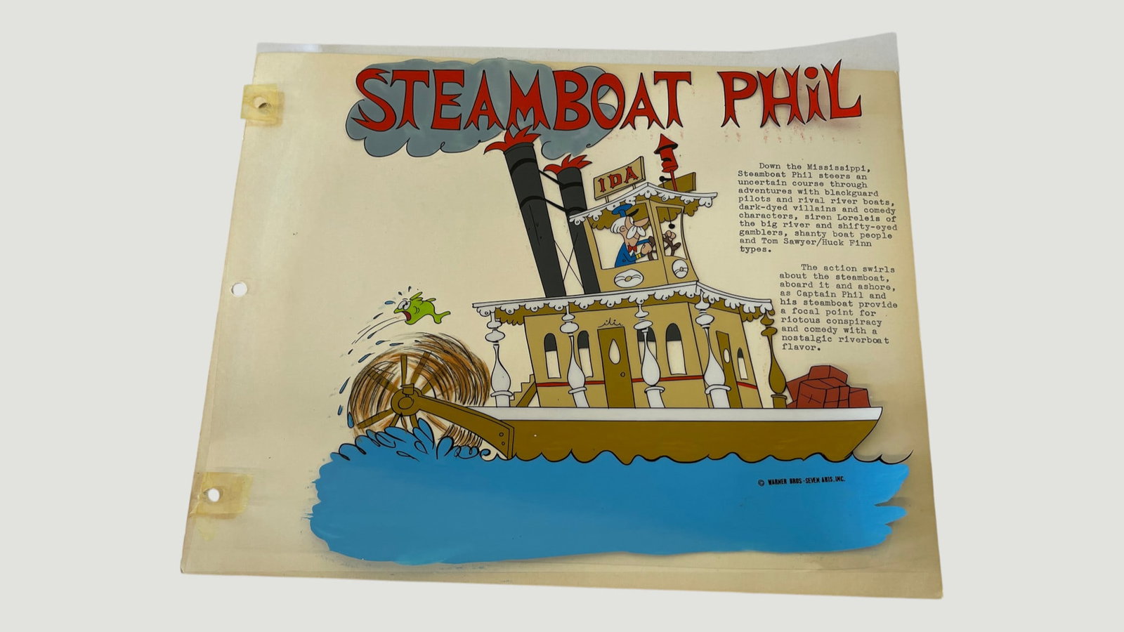 Steamboat Phil Warner Bros. Animation Cel Concept Model Sheet (1 of 4)