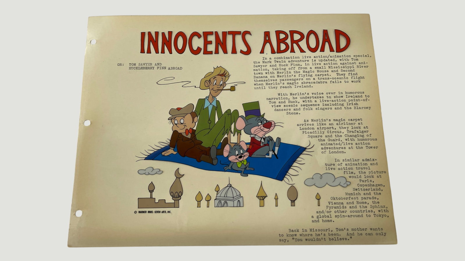 Warner Bros. Animation Cel Concept Model Sheet (1 of 4)