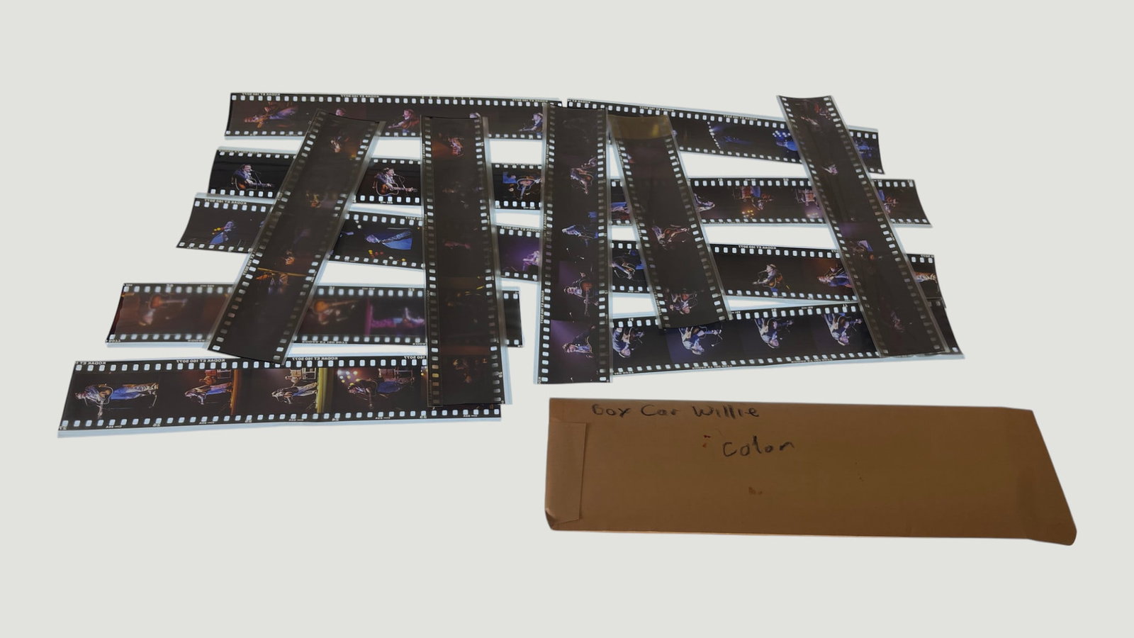 Boxcar Willie Original Concert Vintage 35mm Color Photo Negative Film Strips Rare (1 of 3)