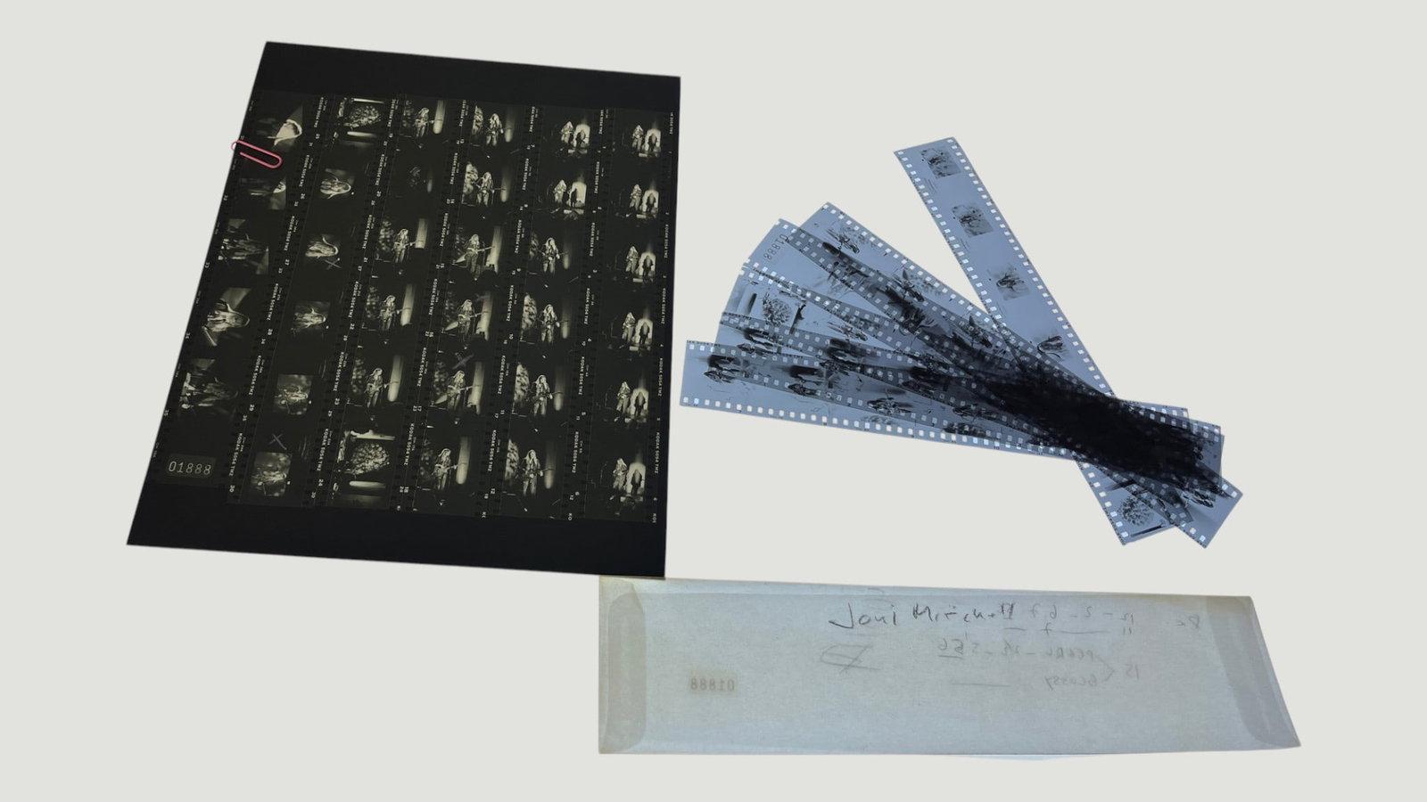 Joni Mitchell Original Concert Photography Contact Sheet & Film Negatives Archive (1 of 4)