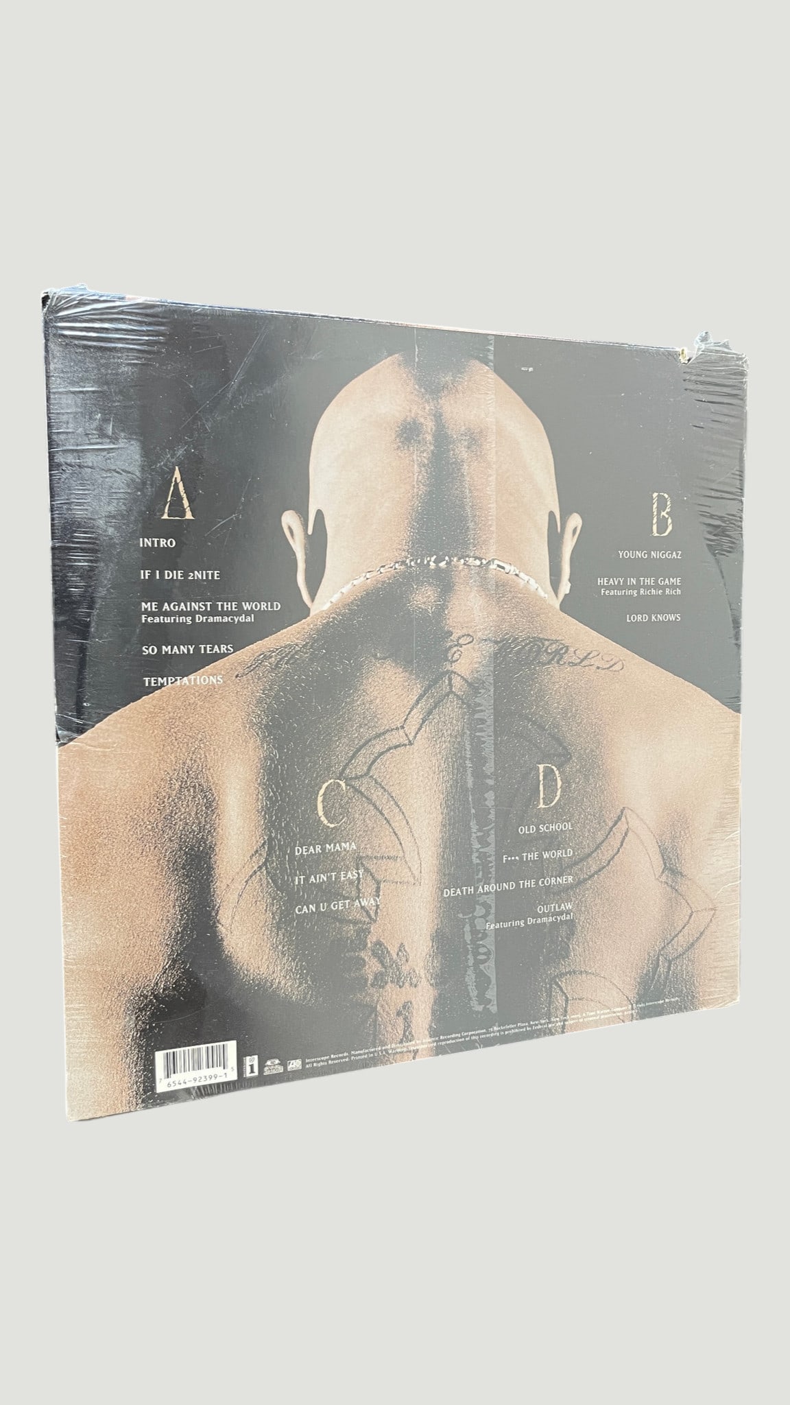2Pac – Me Against The World Original 1995 LP Vinyl Record Still Sealed - 2