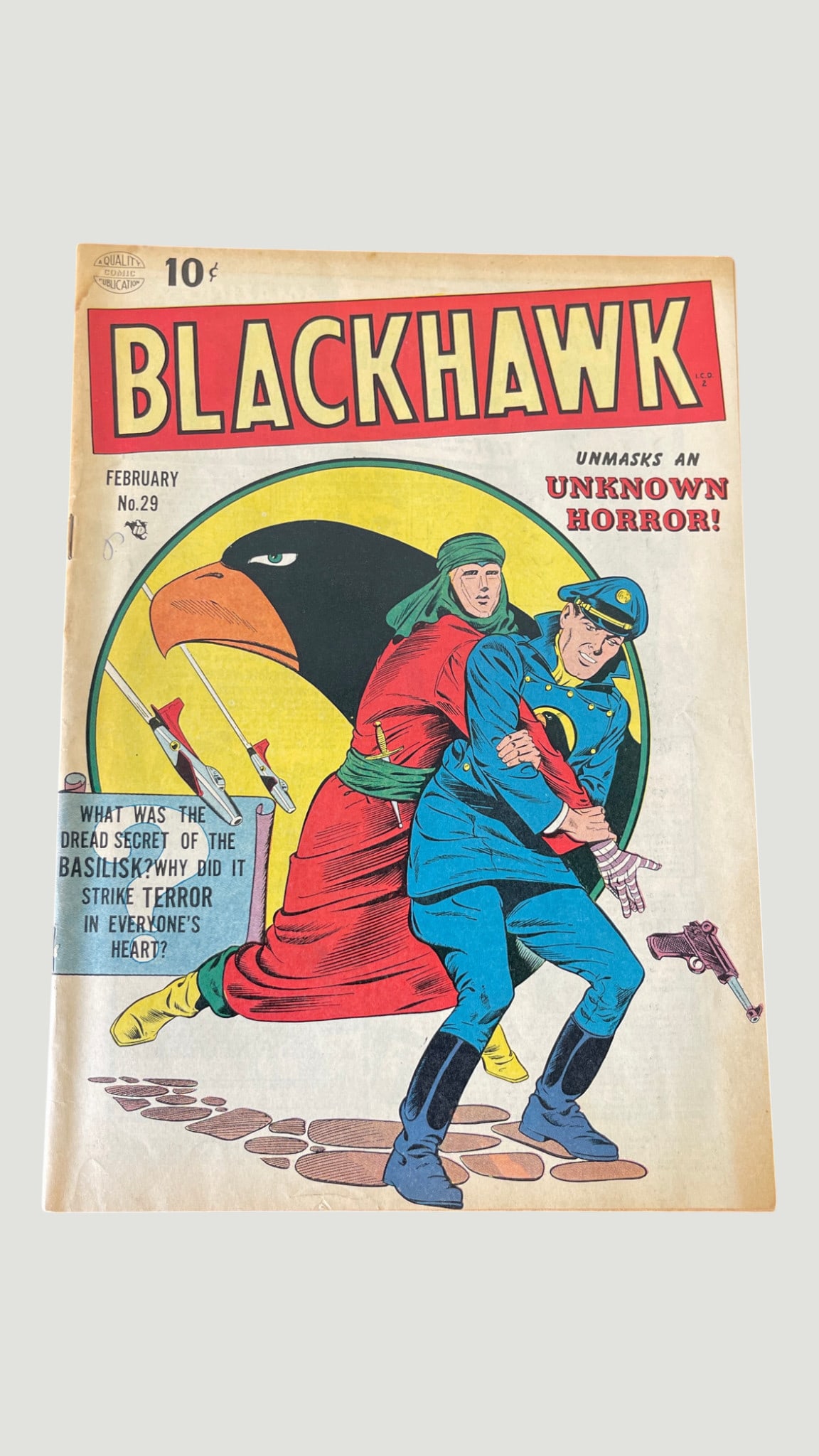 Blackhawk #29, Quality Comics, February 1950 – Unmasks an Unknown Horror (1 of 3)