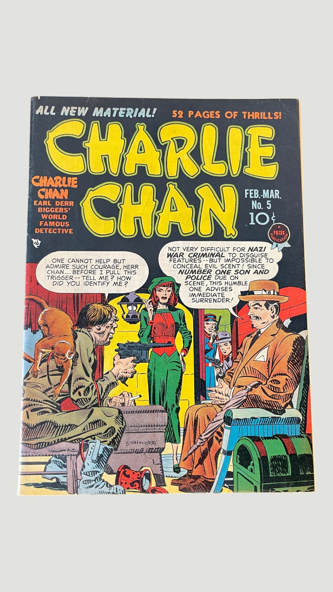 Charlie Chan #5 (Prize Publications, Feb-Mar 1949) Simon & Kirby Cover Comic (1 of 3)
