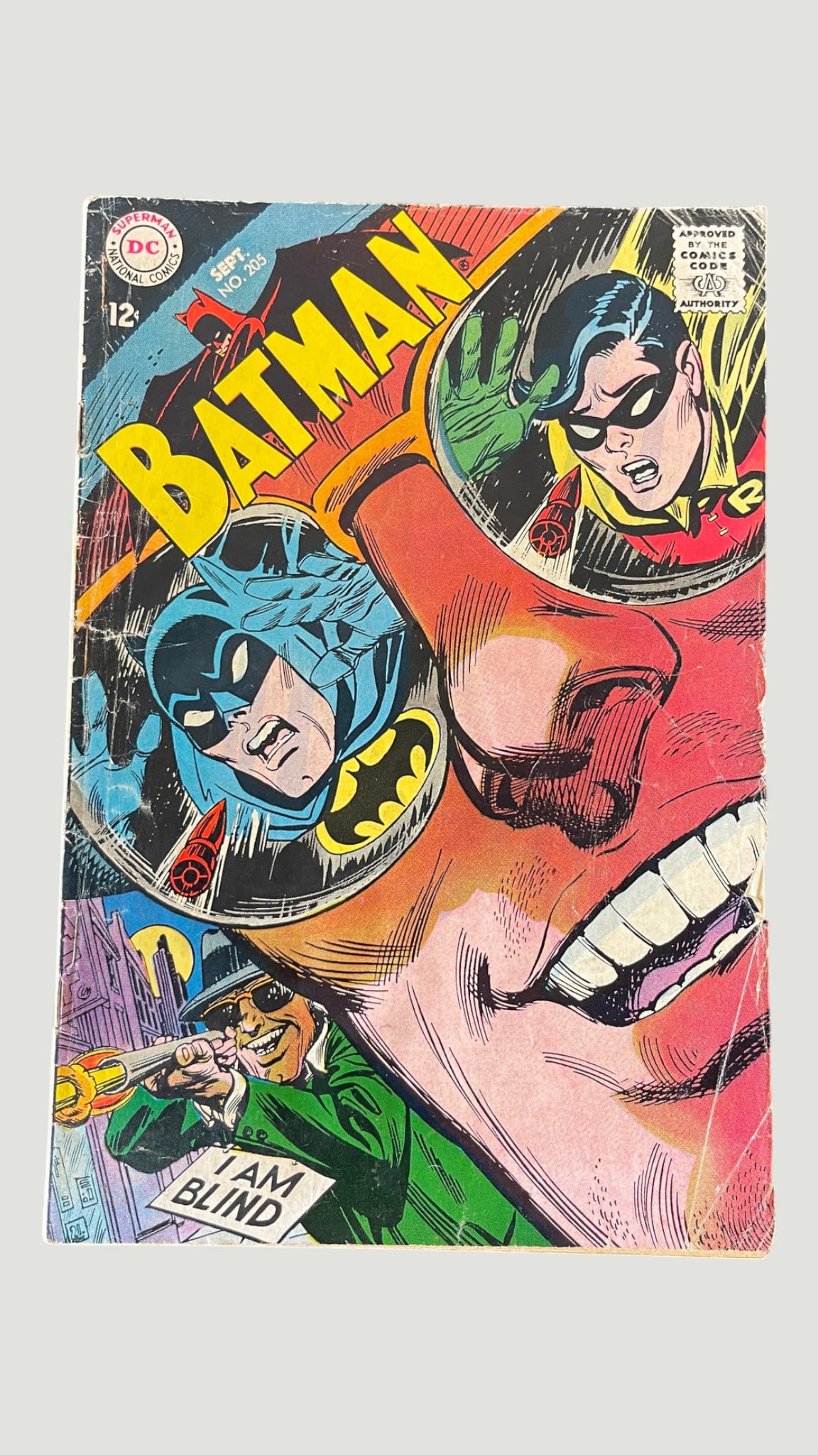 Batman #205 DC Comics Sept 1968 Silver Age 12¢ Robin Cover (1 of 3)