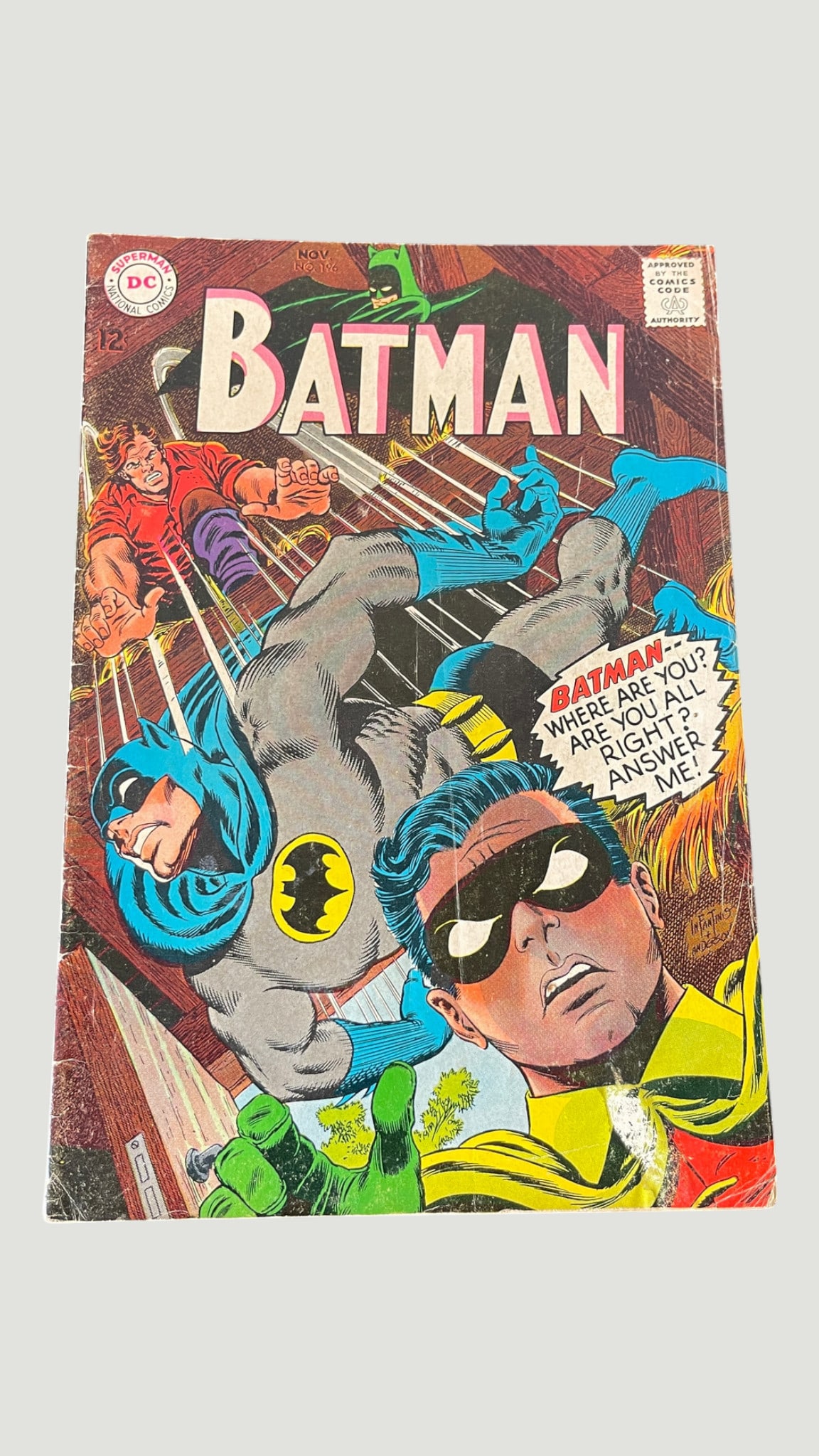 Batman #196 DC Comics Nov 1967 Silver Age Robin Cover Infantino (1 of 3)