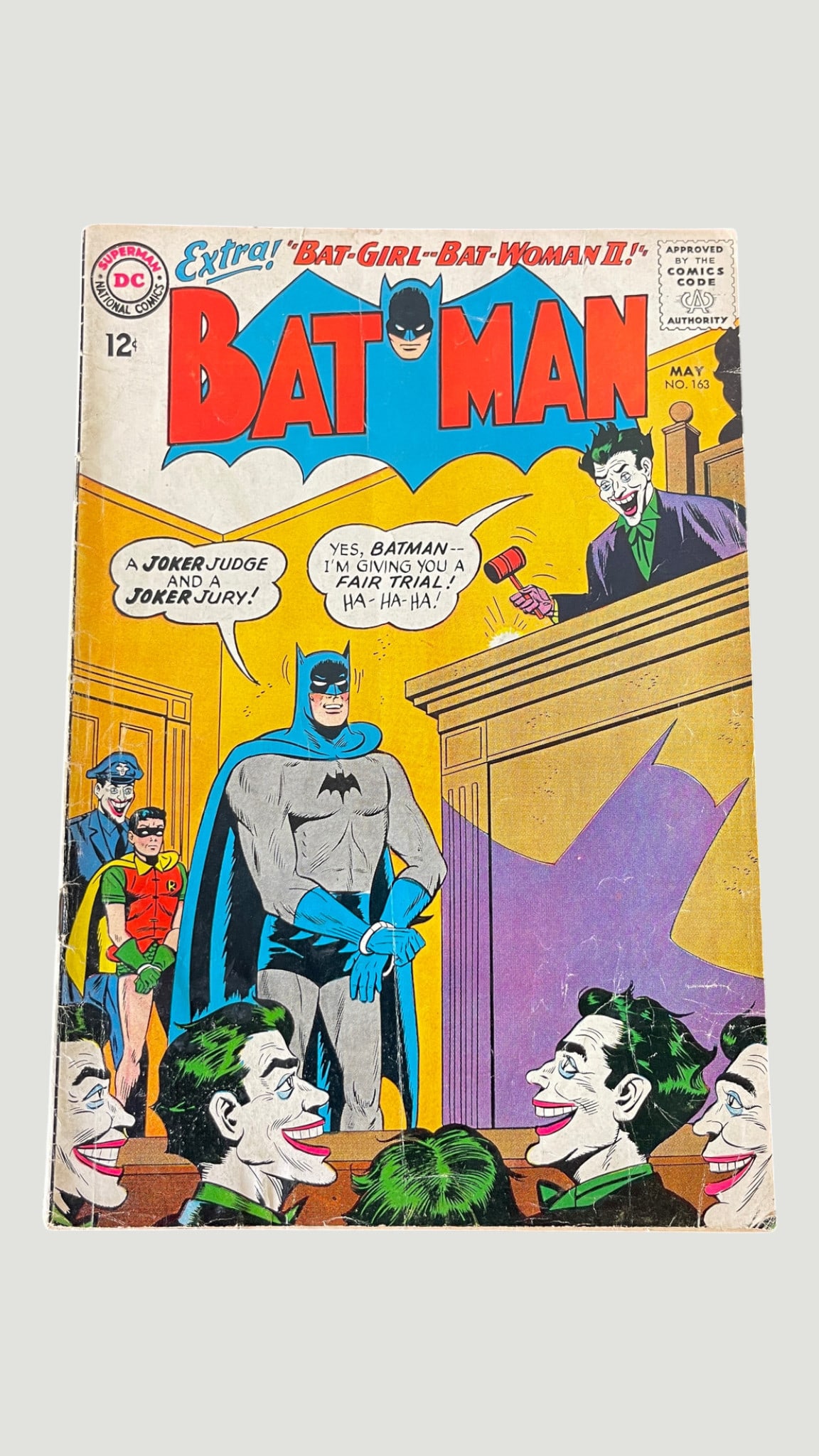 Batman #163 DC Comics May 1964 – Joker Judge & Jury Cover Bat-Girl Feature (1 of 3)