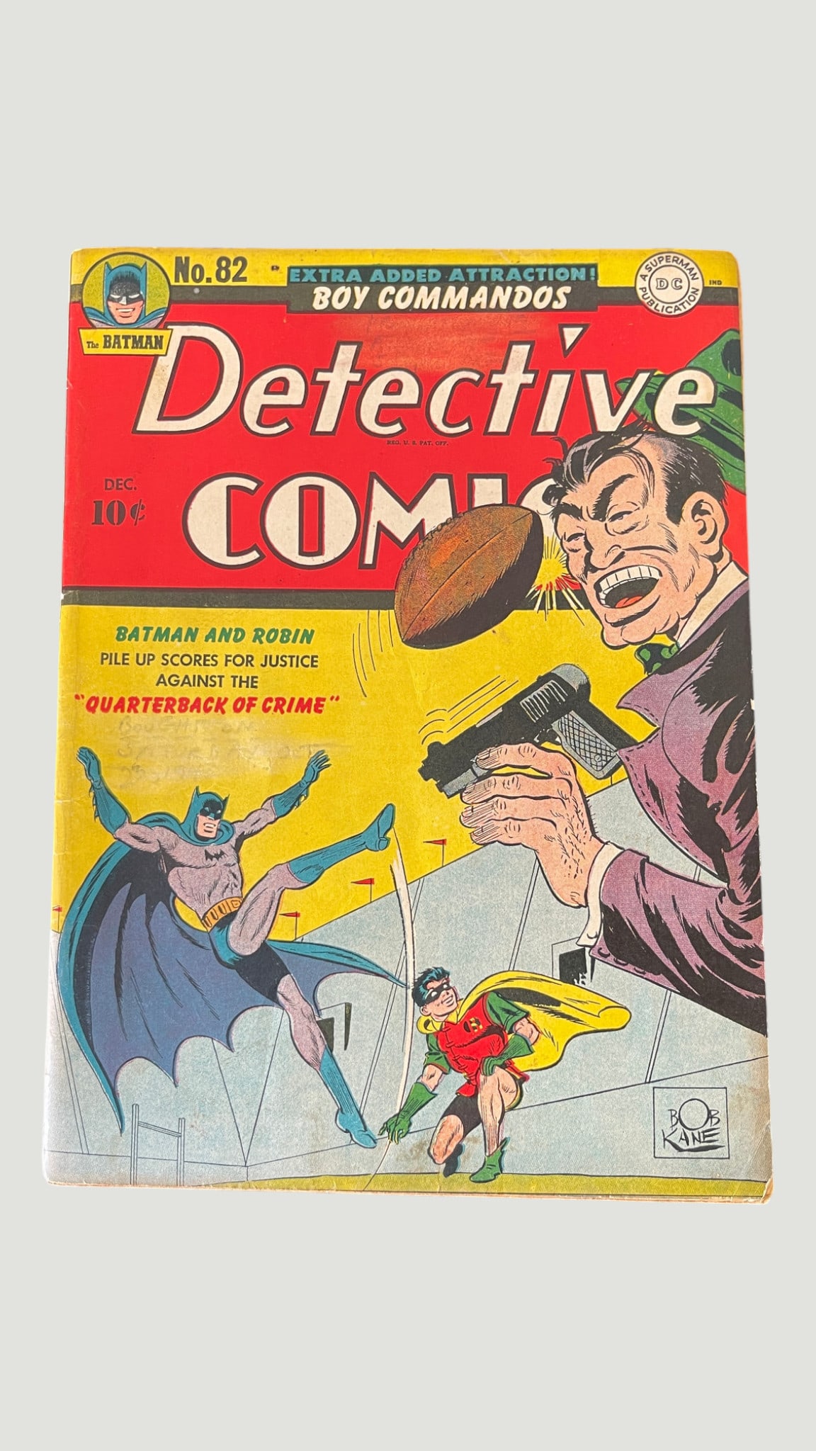 Detective Comics #82 DC Dec 1943 — Batman & Robin 'Quarterback of Crime' (1 of 3)