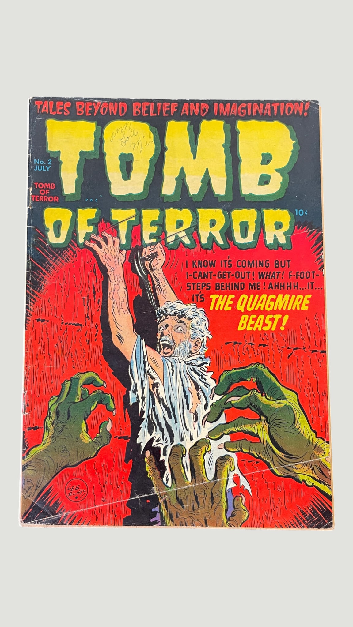 Tomb of Terror #2 (Harvey Comics, July 1952) Pre-Code Horror, Lee Elias Cover: Tomb of Terror #2 (Harvey Comics, July 1952) Pre-Code Horror, Lee Elias Cover