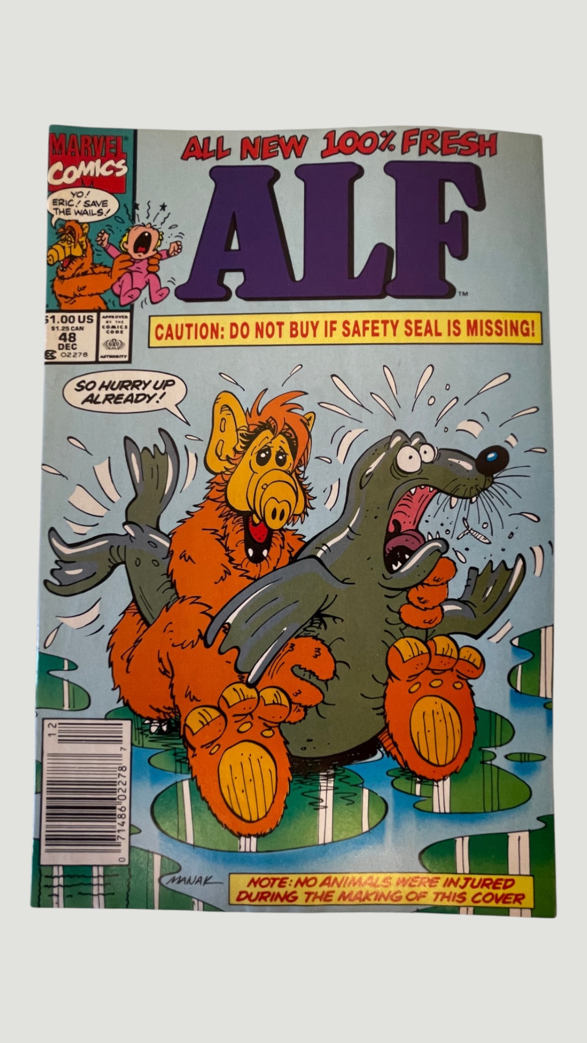 ALF #48 Marvel Comics December 1991 Controversial Cover Comic (1 of 3)