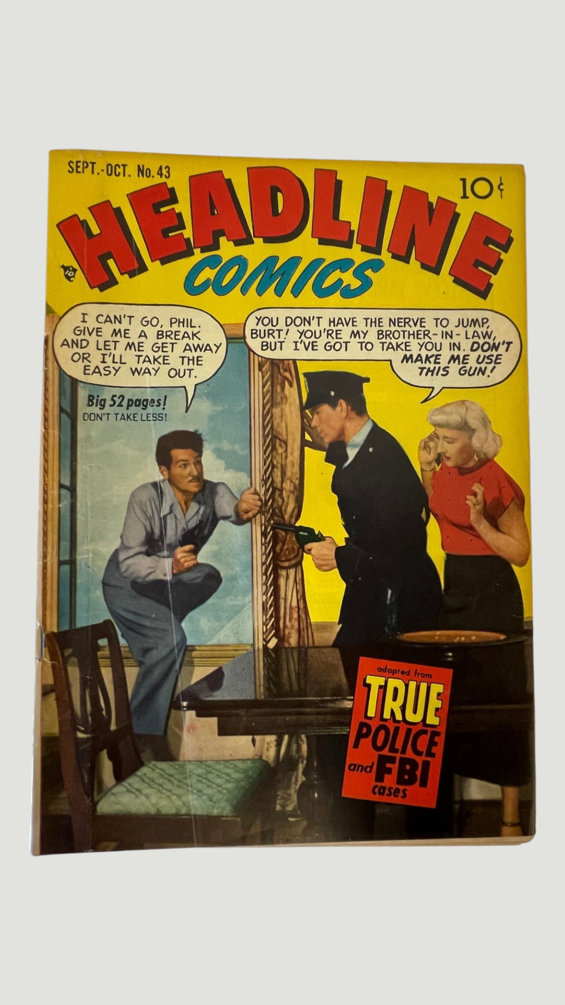 Headline Comics #43 (Prize Publications, Sept-Oct 1950) True Police & FBI Cases: Headline Comics #43 (Prize Publications, Sept-Oct 1950) True Police & FBI Cases