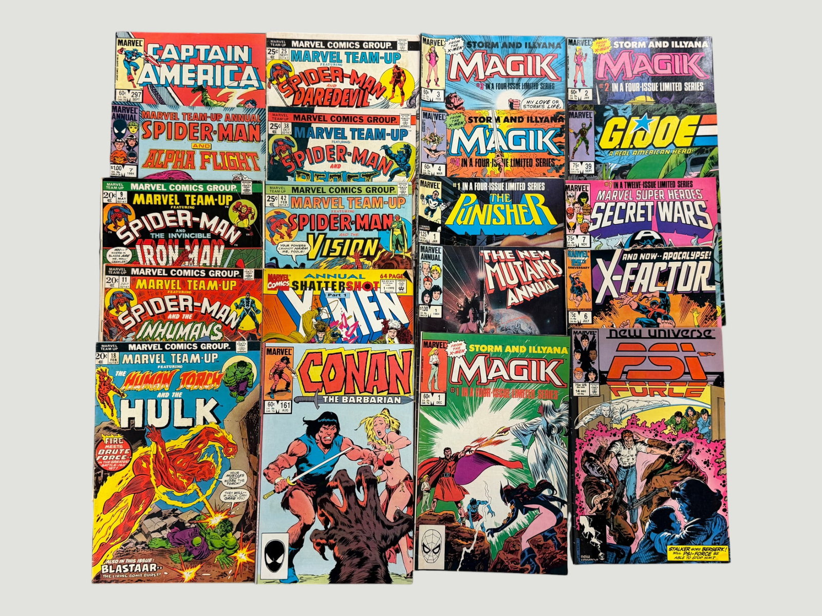 Marvel Comics Collection ~20 Issues 1970s-80s: Spider-Man, X-Men, Magik, Secret Wars (1 of 4)