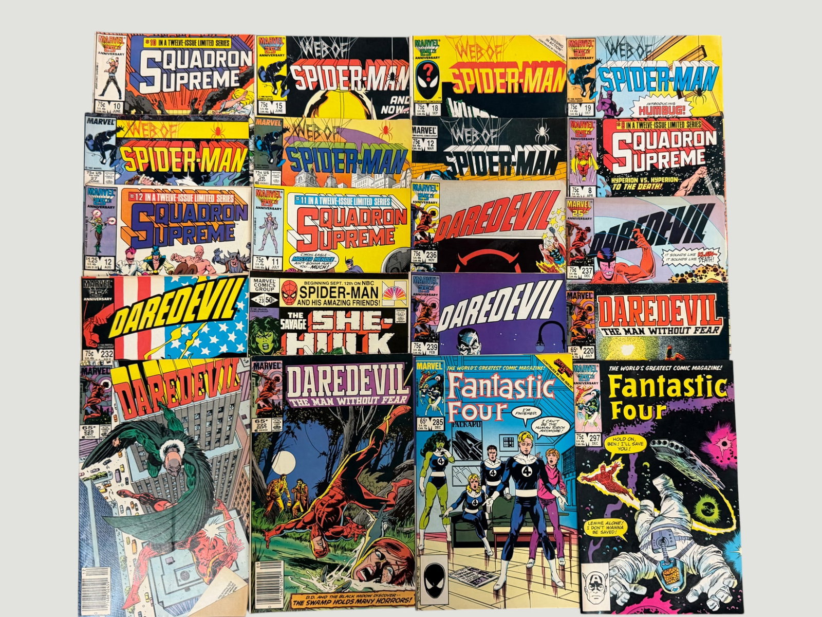 Marvel Comics Bronze/Copper Age Lot x20: Daredevil, Spider-Man, Fantastic Four & More (1 of 4)