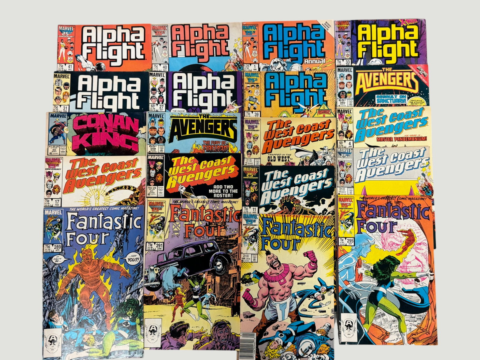 Marvel Comics Silver/Bronze Age Lot: Alpha Flight, Avengers, West Coast Avengers, Fantastic Four (1 of 4)