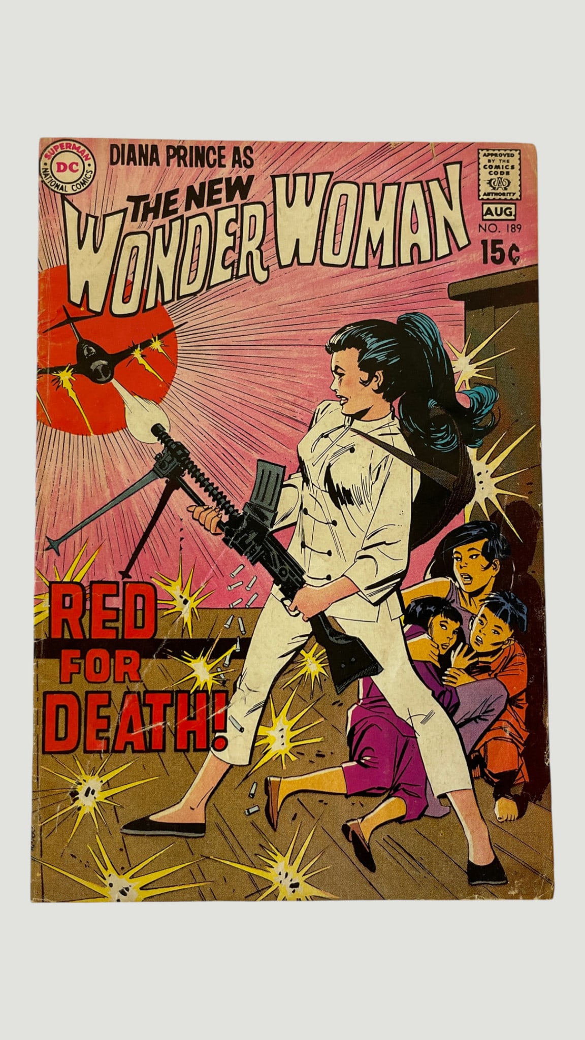 DC Comics Wonder Woman #189 'Diana Prince as The New Wonder Woman' Aug 1970: Wonder Woman #189 (August 1970), published by DC National Comics, featuring Diana Prince in her 'New Wonder Woman' era — a significant transitional period in which the character temporarily abandone