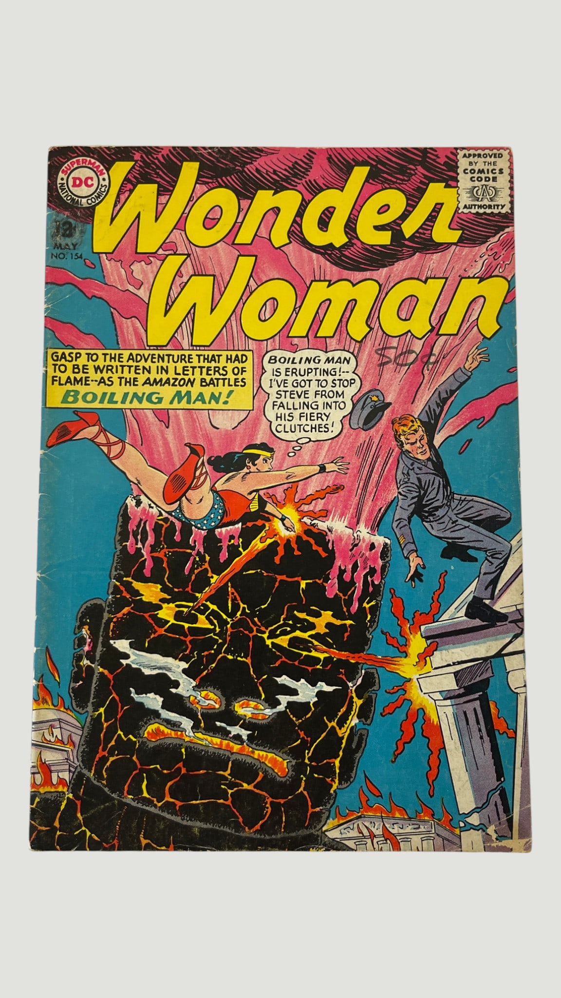 Wonder Woman #154 DC Comics May 1965 'Boiling Man' Silver Age Issue (1 of 3)
