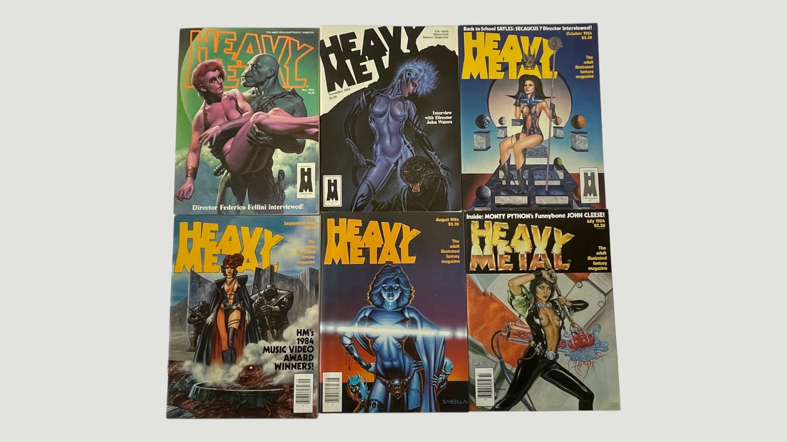 Heavy Metal Magazine 6-Issue Run July–Dec 1984 Adult Illustrated Fantasy (1 of 4)