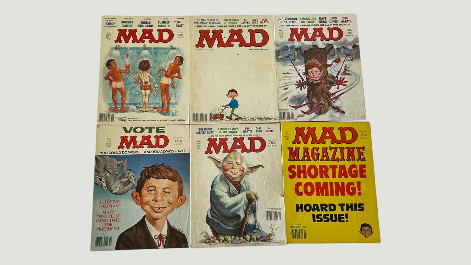 MAD Magazine Collection x6 Issues #202-221, EC Publications, 1978-1981 (1 of 4)
