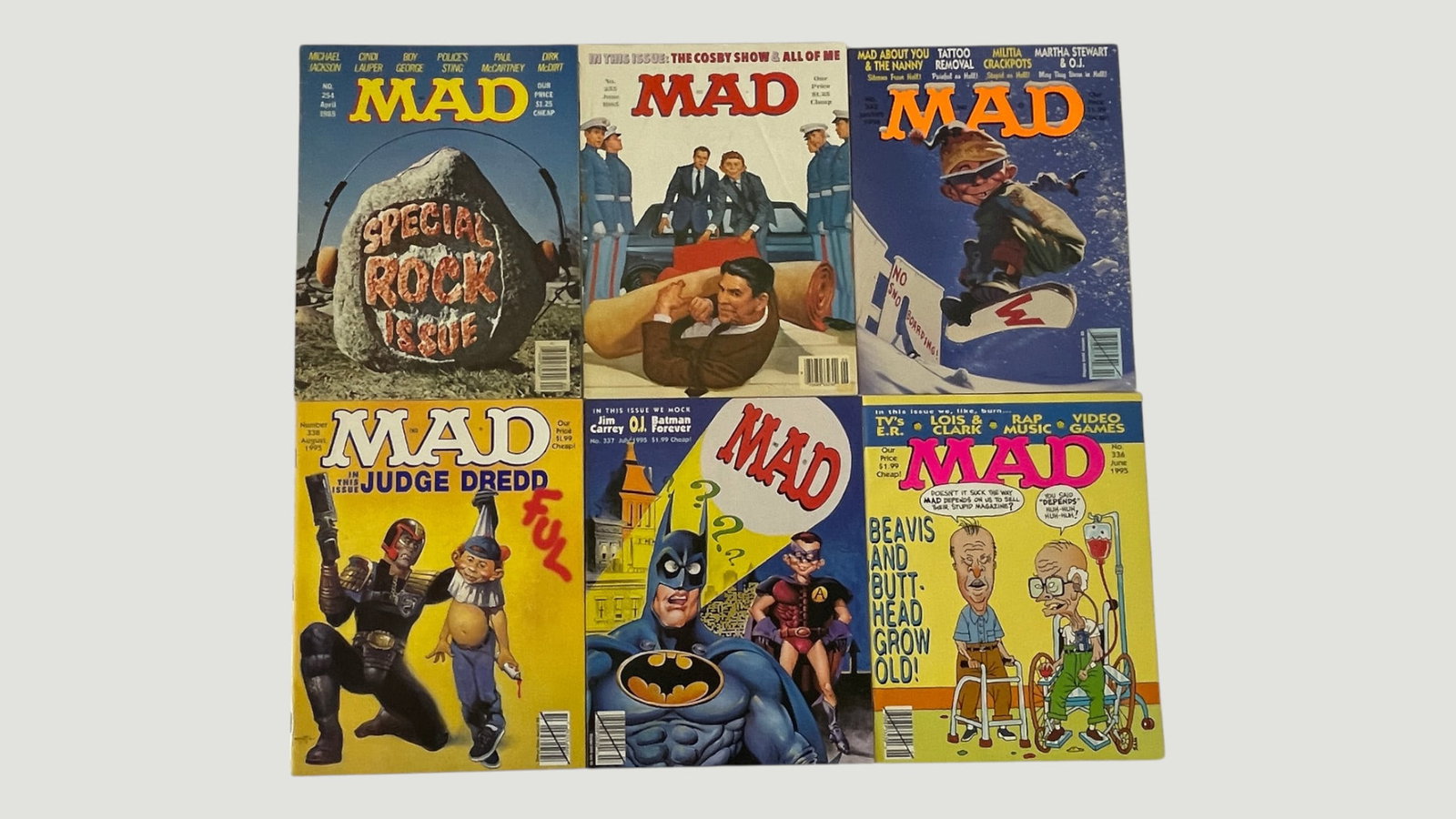 MAD Magazine Collection of 6 Issues, EC Publications, 1985–1995 (1 of 4)