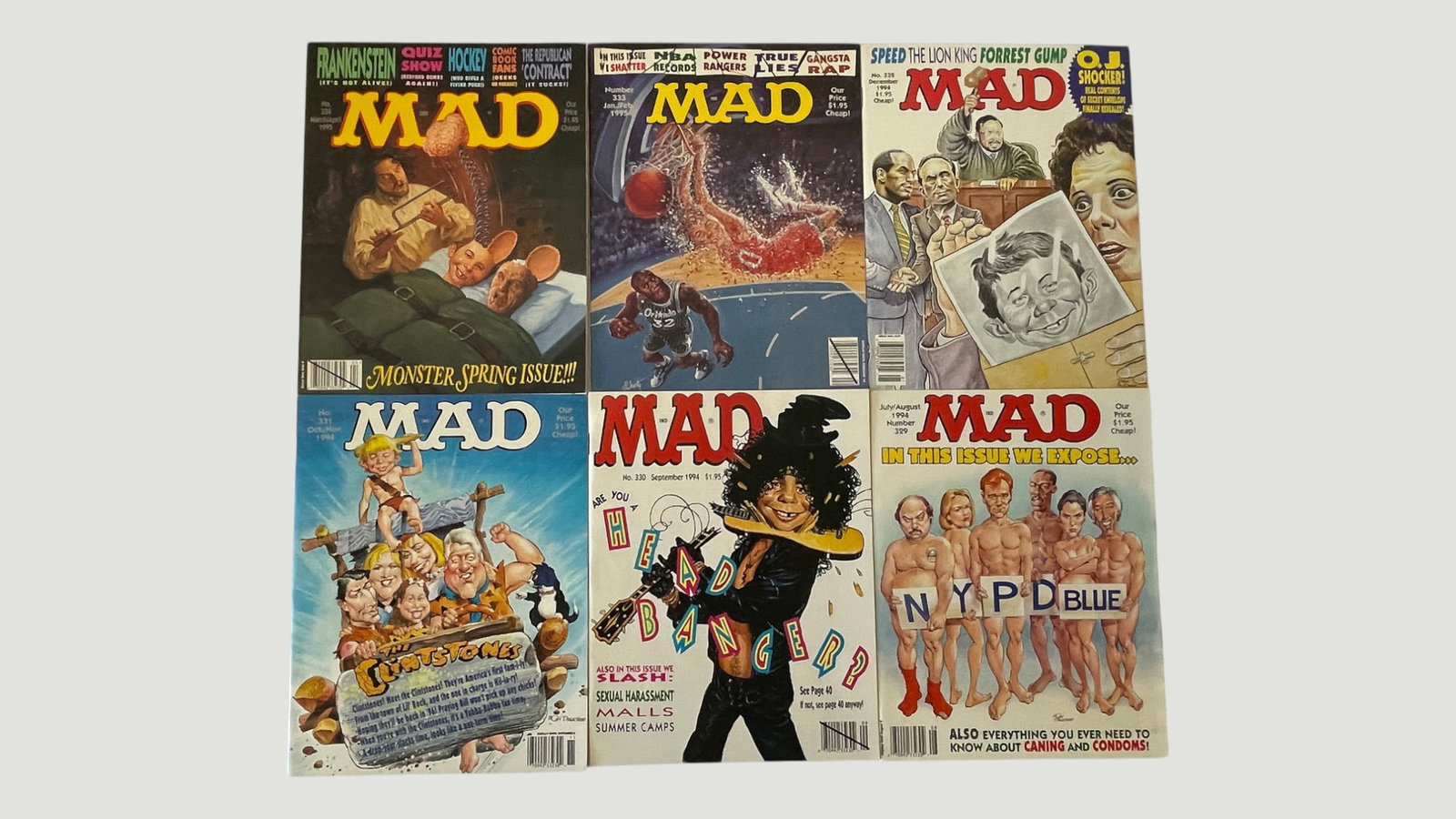 MAD Magazine Collection x6 Issues #329-334 & #338 EC Publications 1994-1995 (1 of 4)