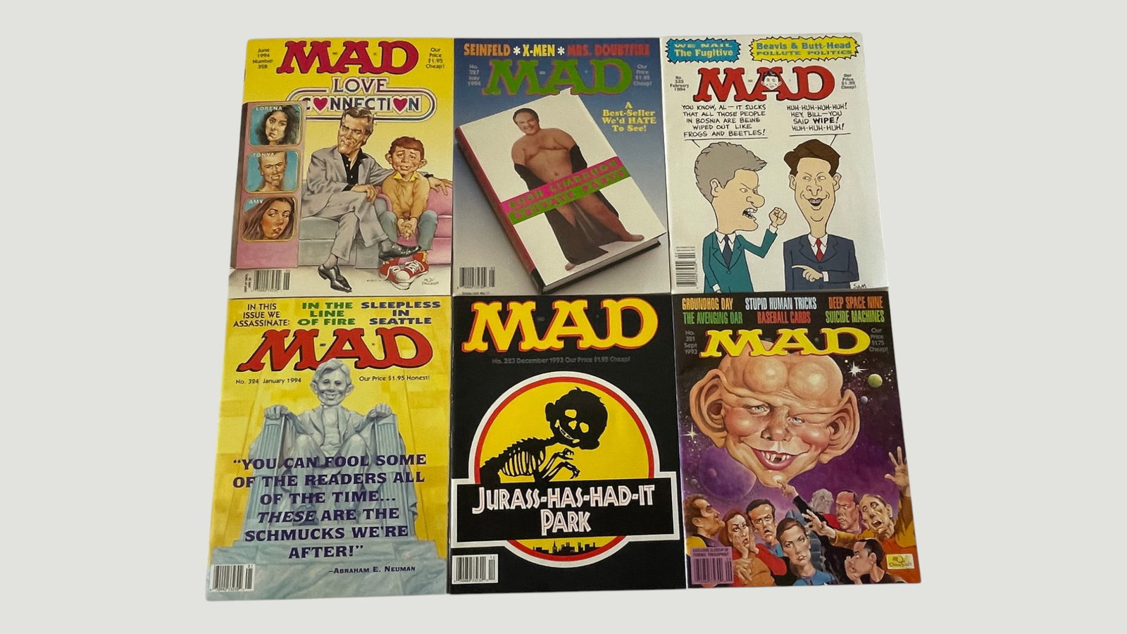 MAD Magazine Collection x6 Issues Nos. 321-328, EC Publications 1993-1994 (1 of 4)