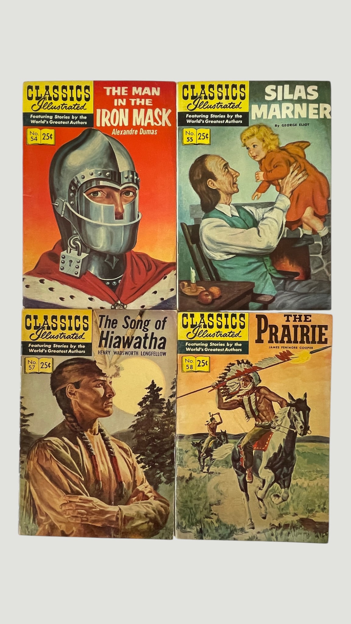 Classics Illustrated Nos. 54, 55, 57 & 58 — Four-Issue Run, Gilberton, c.1948-49 (1 of 2)