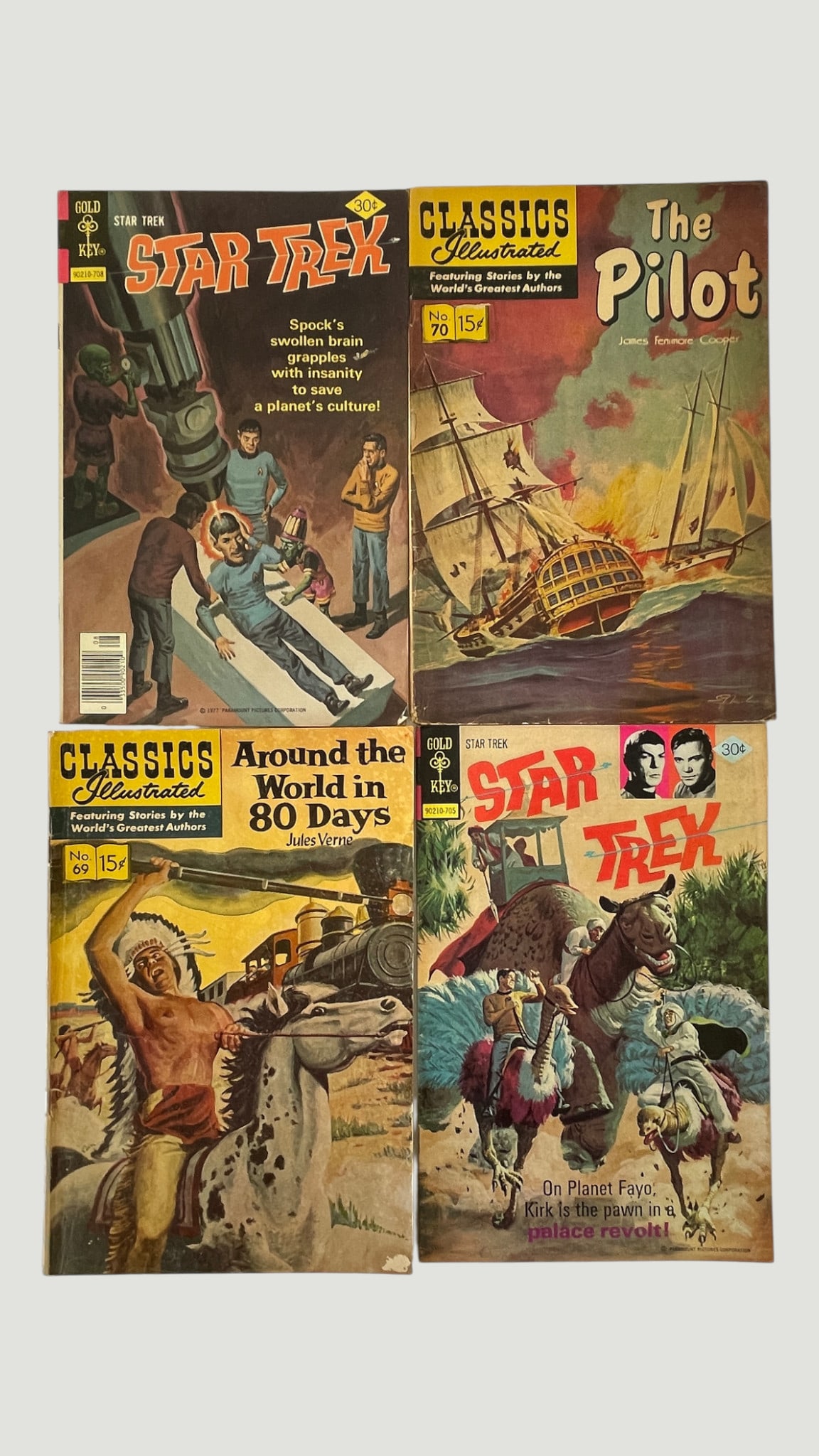Gold Key Star Trek Comics x2 & Classics Illustrated Nos. 69 & 70 — 1970s Vintage (1 of 4)
