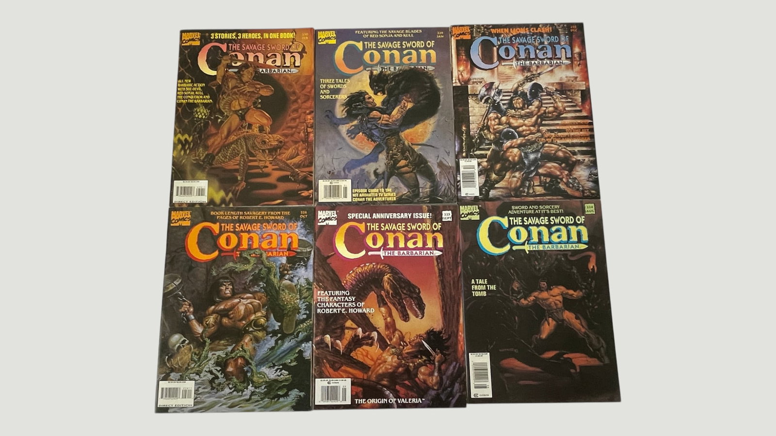 Marvel Comics The Savage Sword of Conan the Barbarian #s 324-329 Late Run Issues (1 of 4)