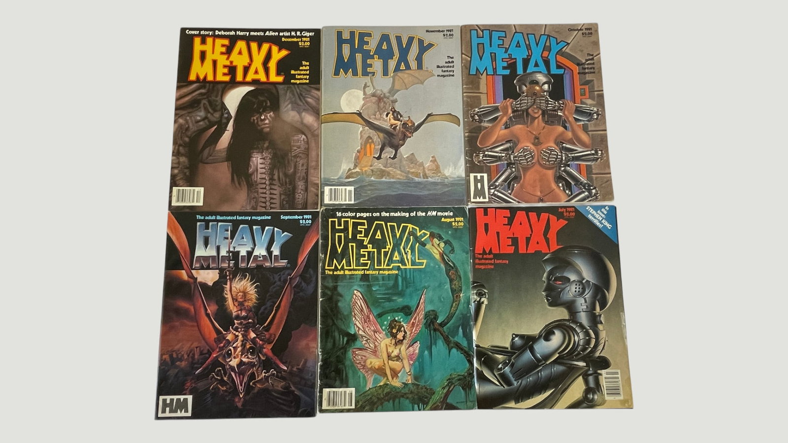 Heavy Metal Magazine 1981 Complete Six-Issue Run Jul–Dec Adult Fantasy (1 of 4)