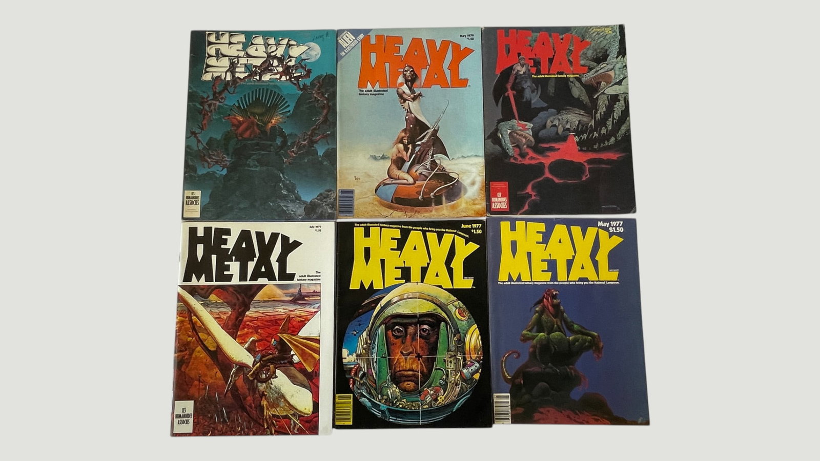 Heavy Metal Magazine Collection x6 Early Issues 1977-1979 National Lampoon (1 of 4)