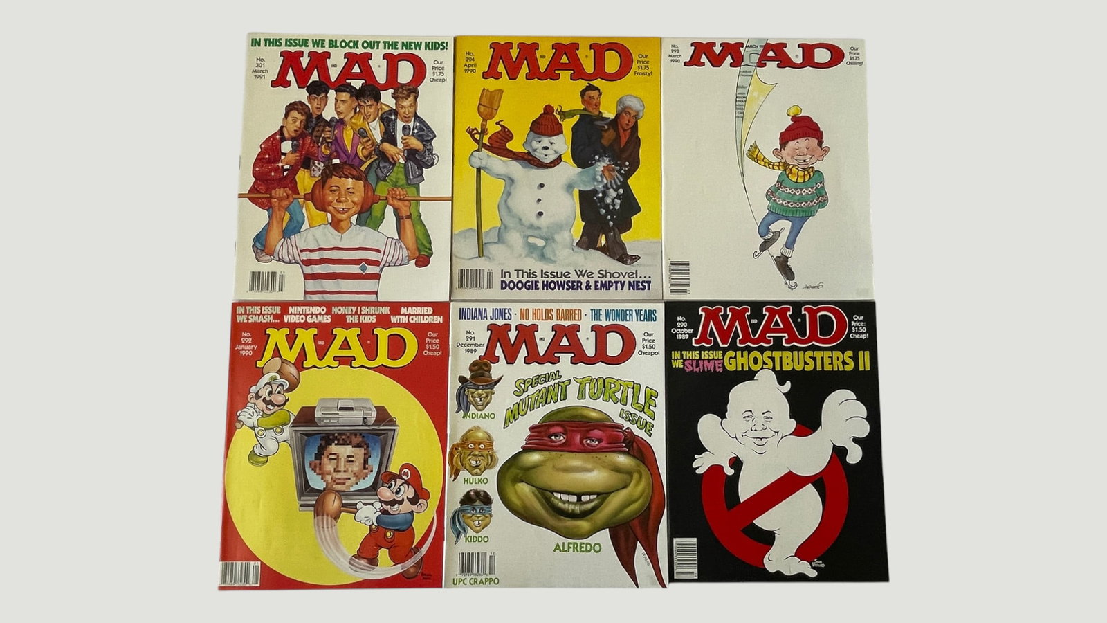 MAD Magazine Collection x6 Issues Nos. 290-301, EC Publications 1989-1991 (1 of 4)
