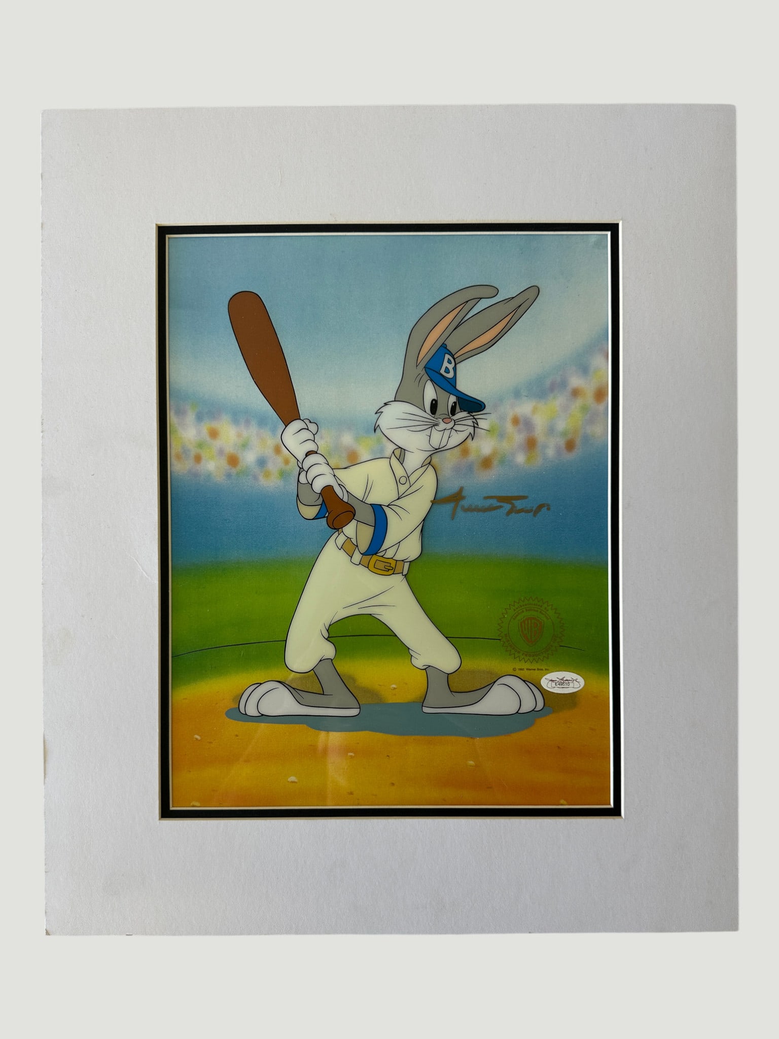 Warner Bros Looney Tunes BUGS BUNNY BASEBALL Animation Art Cartoon Sericel (1 of 8)