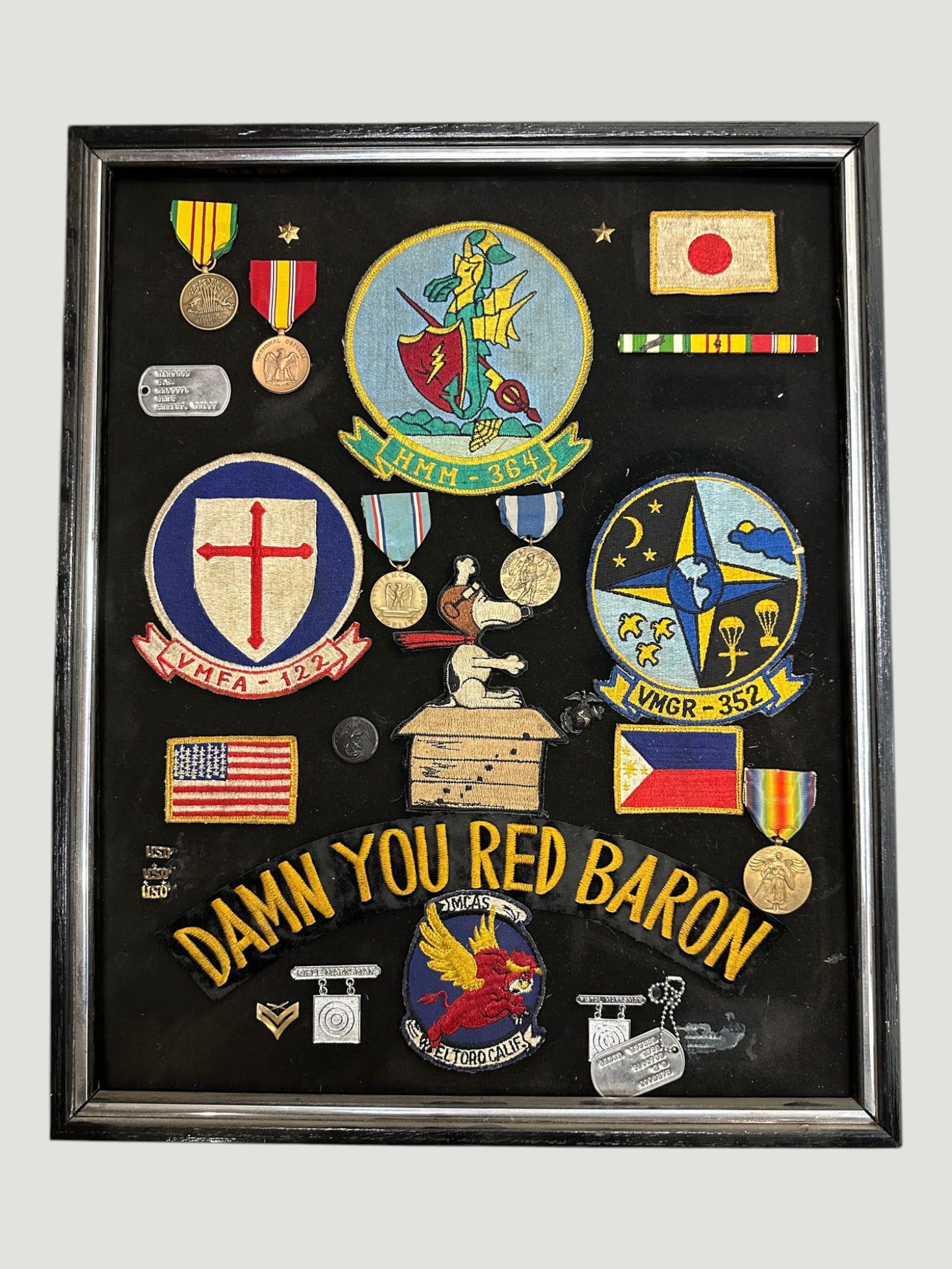WWII World War 2 US Patch and Medal Collection (1 of 8)