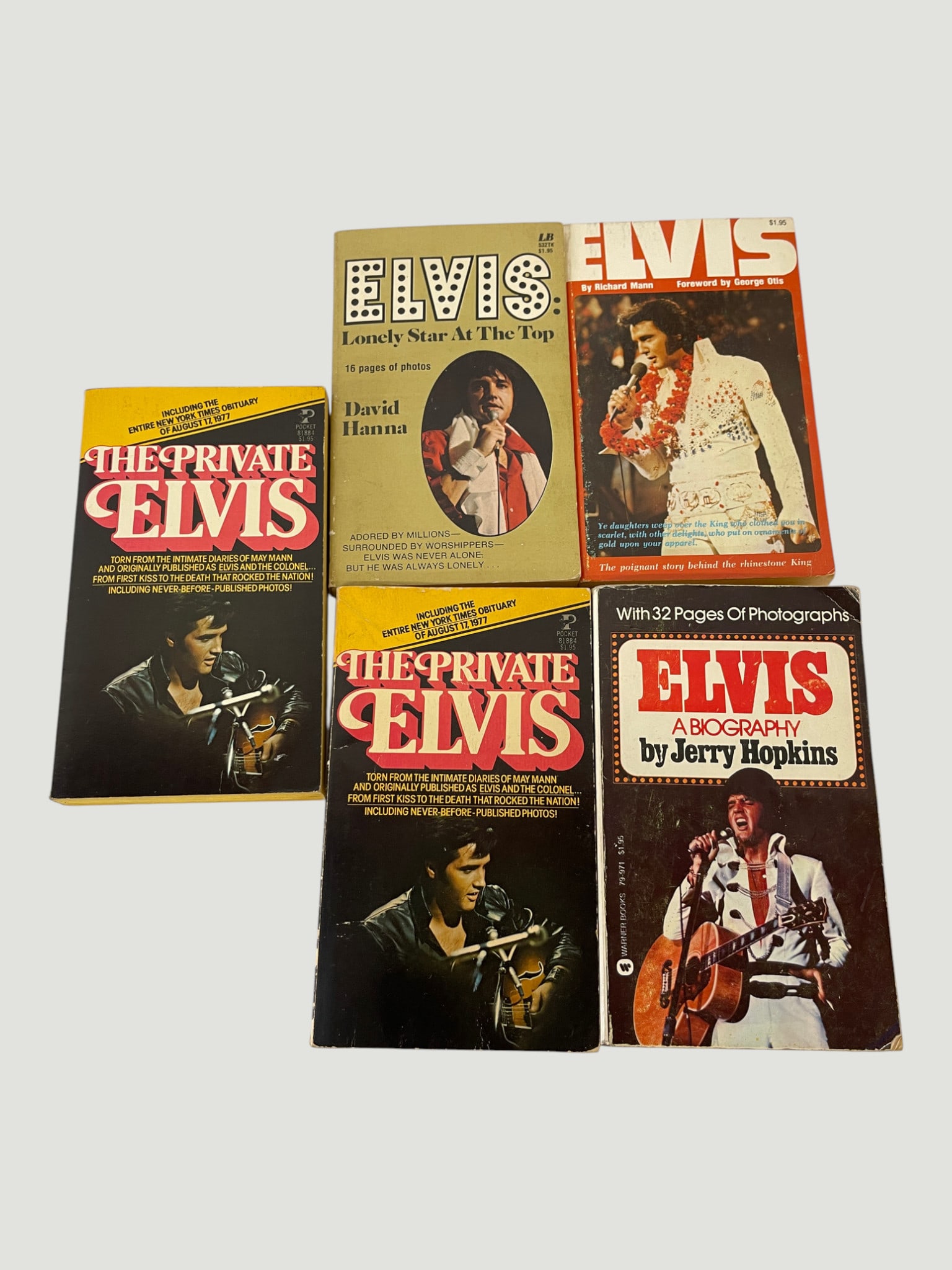 Elvis Presley Paperback Book Collection x5 Vintage (1 of 1)