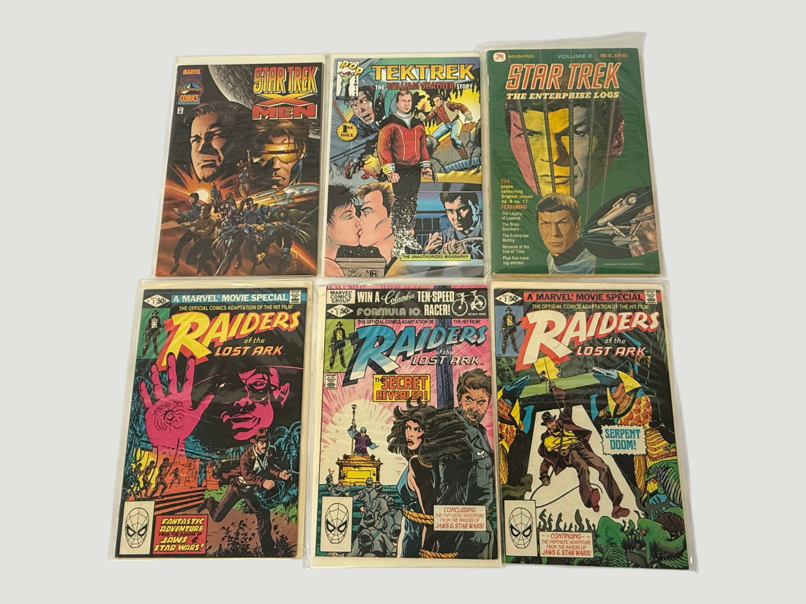 Marvel Comics Lot: Star Trek X-Men, TekTrek, Raiders of the Lost Ark (1 of 1)