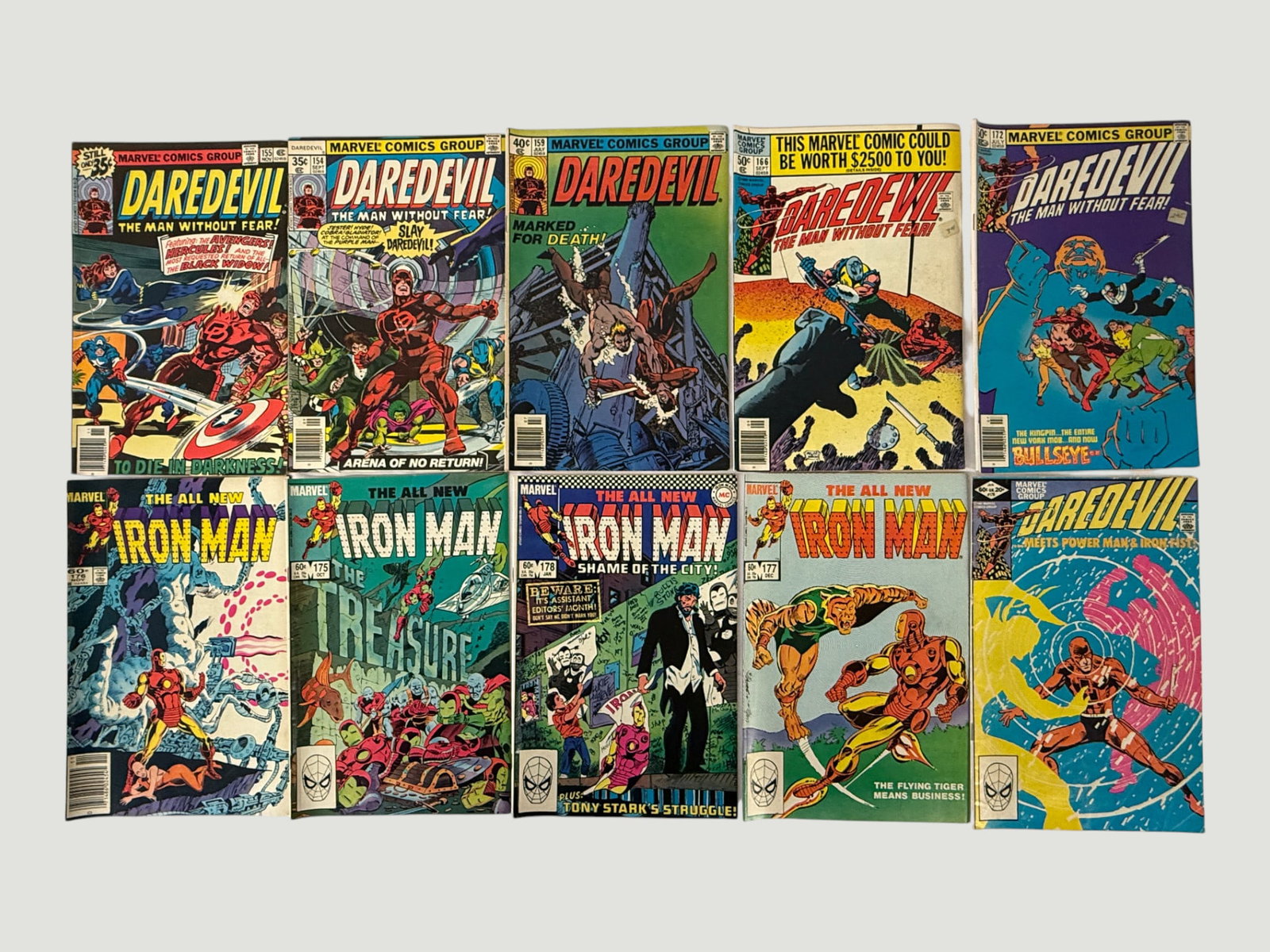 Marvel Comics Group Daredevil & Iron Man Bronze Age Lot of 10 Issues 1970s-80s (1 of 1)