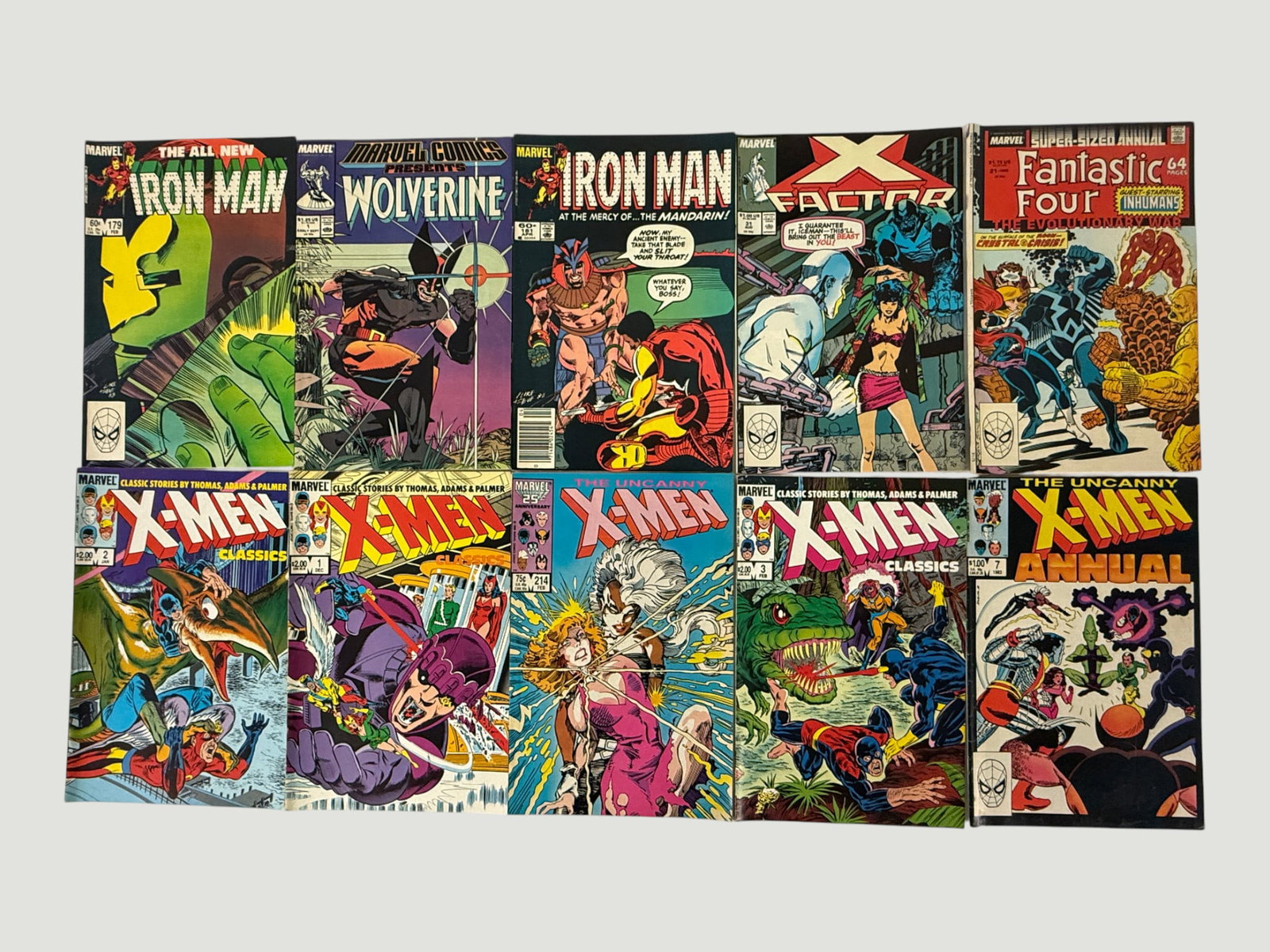 Marvel Comics Bronze/Copper Age Lot x10 — X-Men, Iron Man, Wolverine, Fantastic Four (1 of 1)