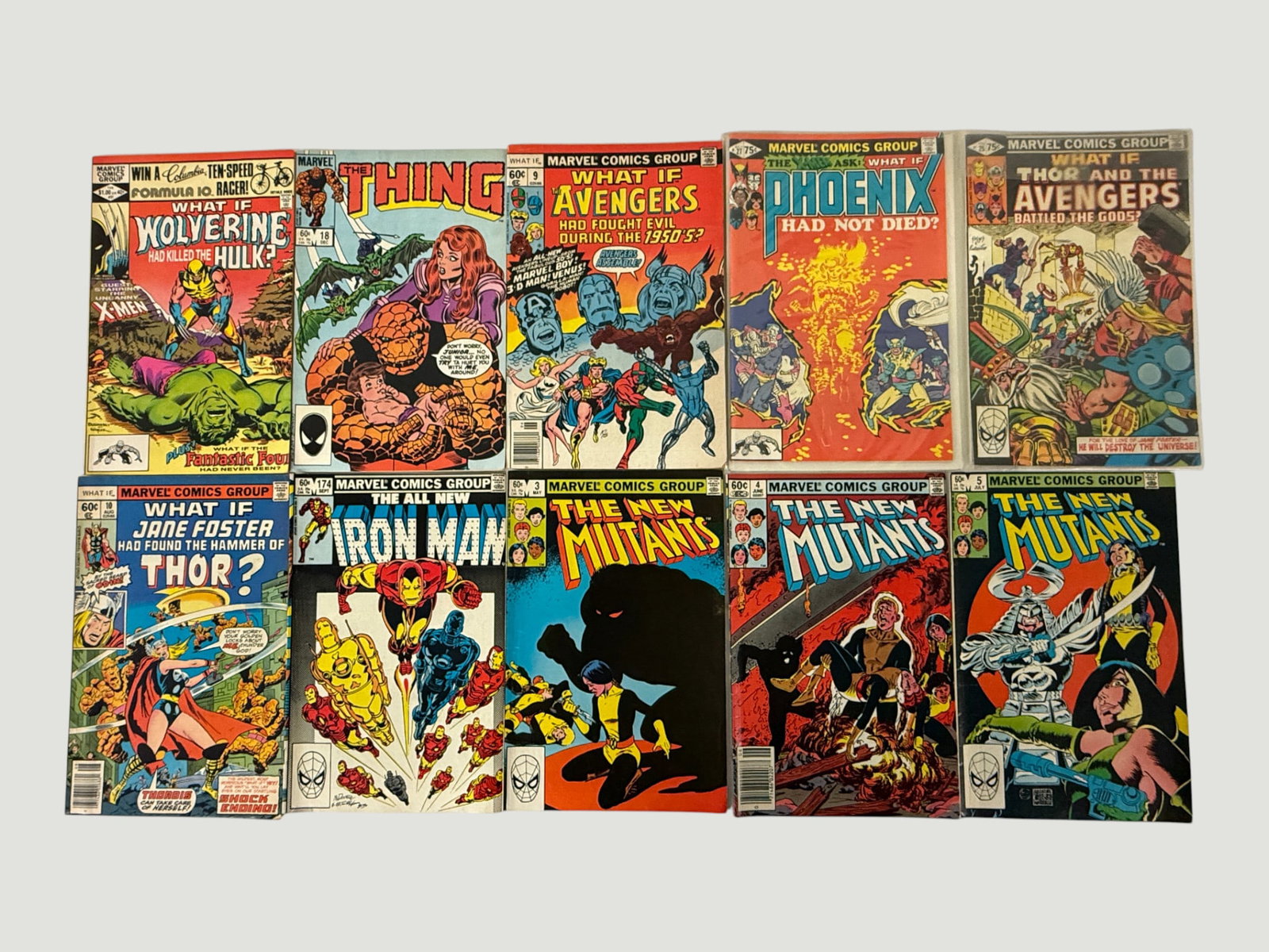 Marvel Comics Group Lot x10 – What If, New Mutants, Iron Man 1980s (1 of 1)