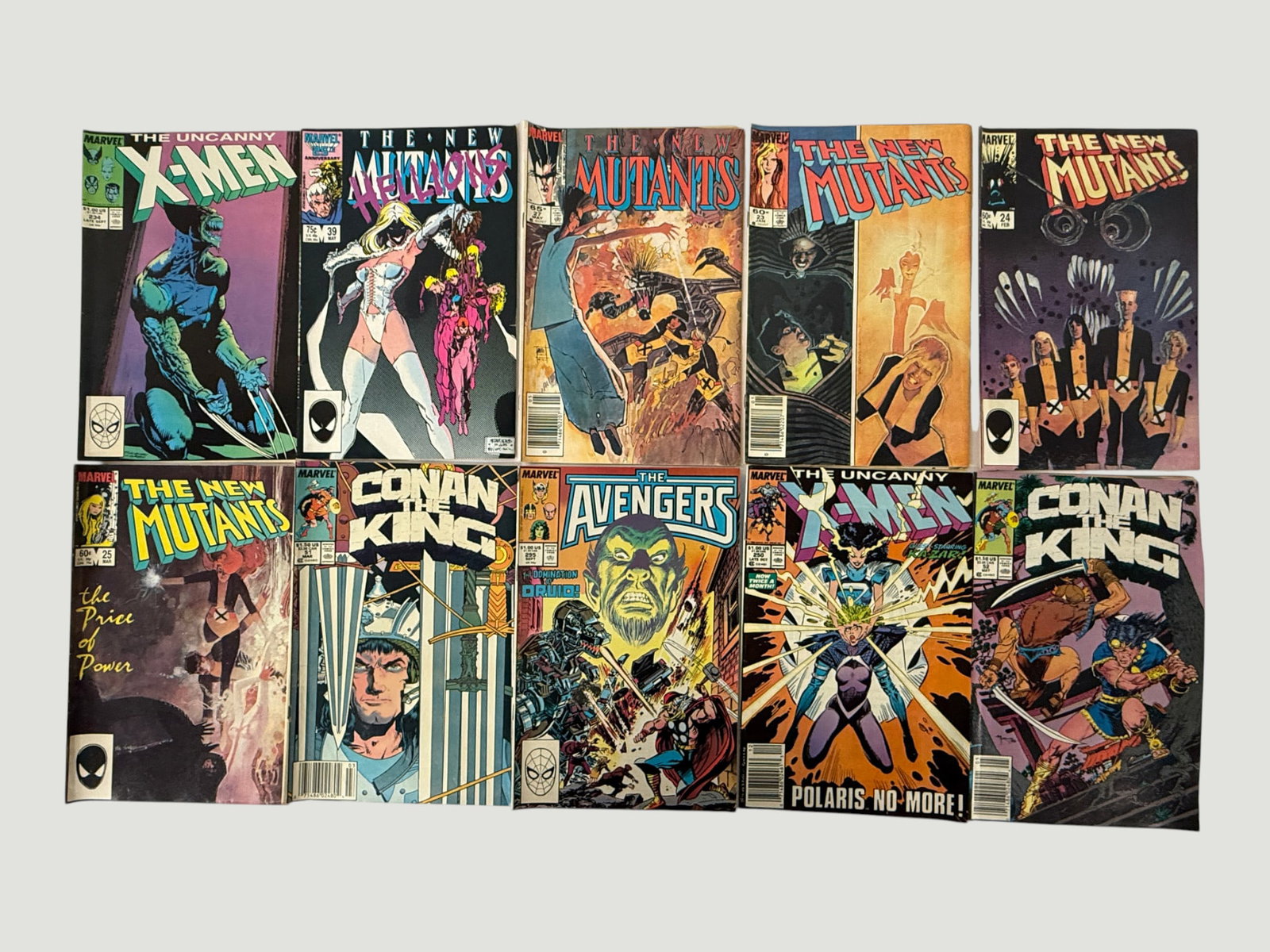 Marvel Comics Bronze/Copper Age Lot x10 — X-Men, New Mutants, Avengers, Conan (1 of 1)