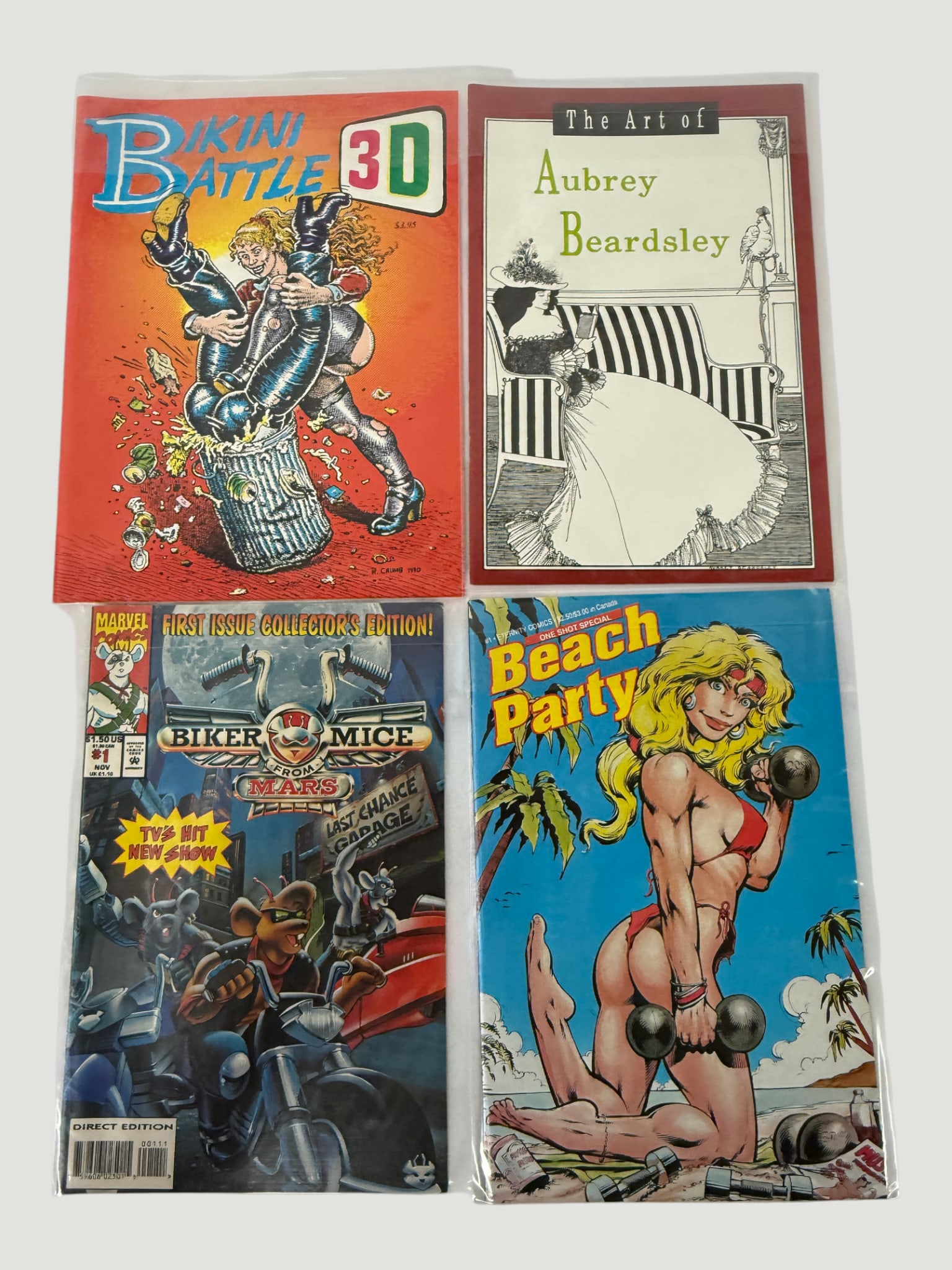 Assorted Comics Lot: Biker Mice From Mars #1 Marvel, Beach Party, Bikini Battle 3D & More (1 of 2)