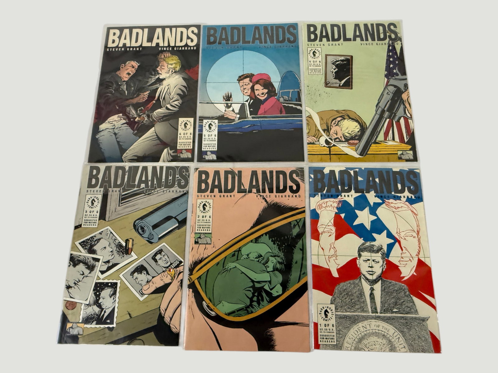 Badlands #1-6 Complete Series Dark Horse Comics 1992 Steven Grant Vince Giarrano (1 of 2)