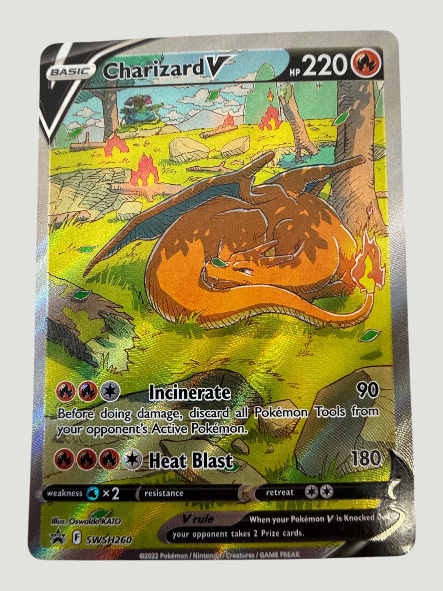 Pokémon TCG Charizard V Full Art Alternate Art SWSH260 Black Star Promo Holo (1 of 2)