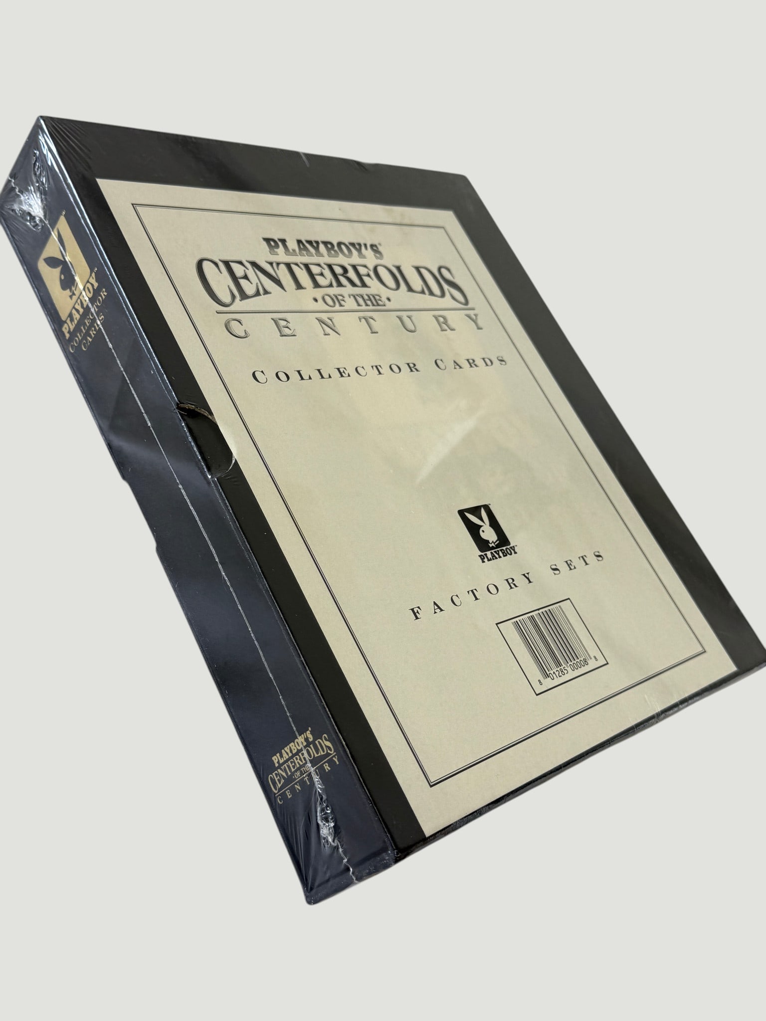 Playboy Centerfolds of the Century Collector Cards Factory Set (Sealed): A factory-sealed box set of Playboy's 'Centerfolds of the Century' collector trading cards, produced under the official Playboy brand license. The set features collector cards celebrating iconic Playb