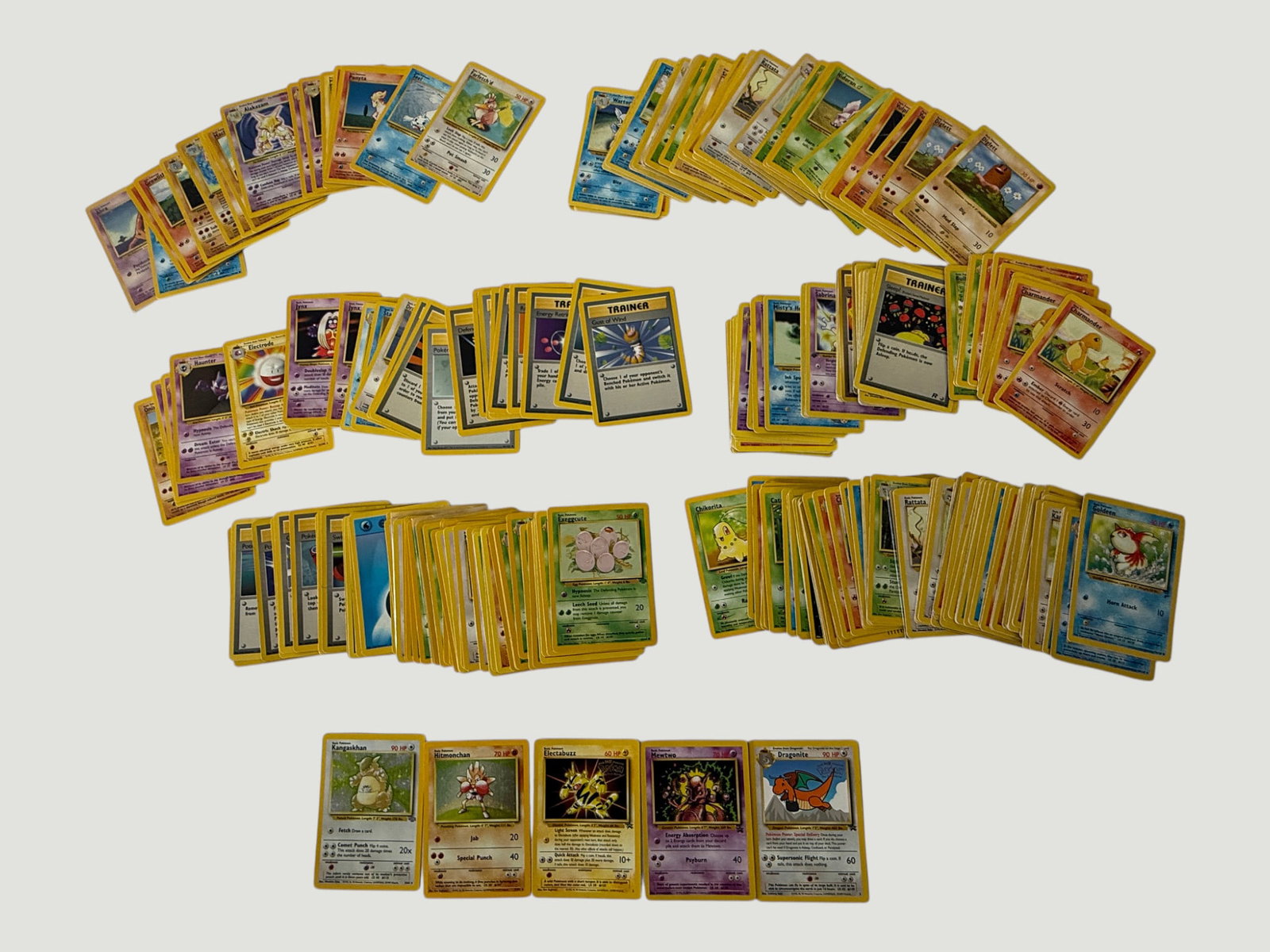 Pokémon TCG Collection ~150+ Cards Base Set, Gym Heroes, Neo Genesis 1999-2001: A large collection of Pokémon Trading Card Game cards spanning multiple early sets, primarily featuring Base Set, Gym Heroes/Challenge, and Neo Genesis series cards from 1999–2001, published by Wiz