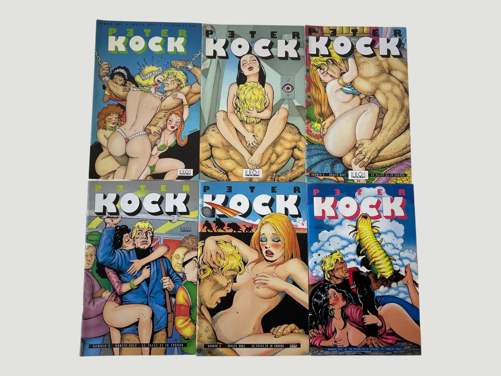 Peter Kock #1-6 Complete Run Adult Comic Series Eros Comix 1990s (1 of 3)