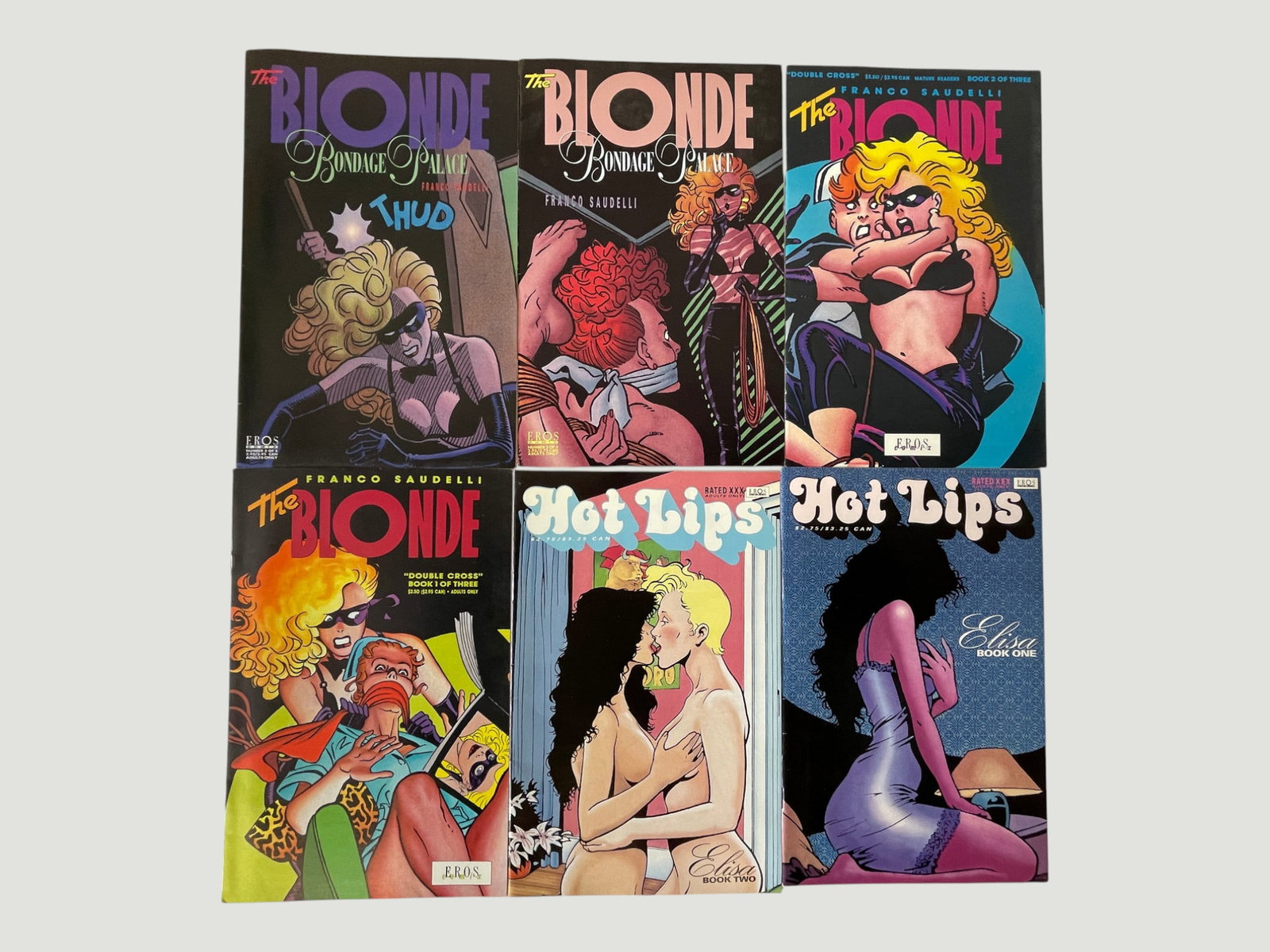 Franco Saudelli Adult Comics Collection: The Blonde & Hot Lips, Eros Comix, 6 Issues (1 of 3)