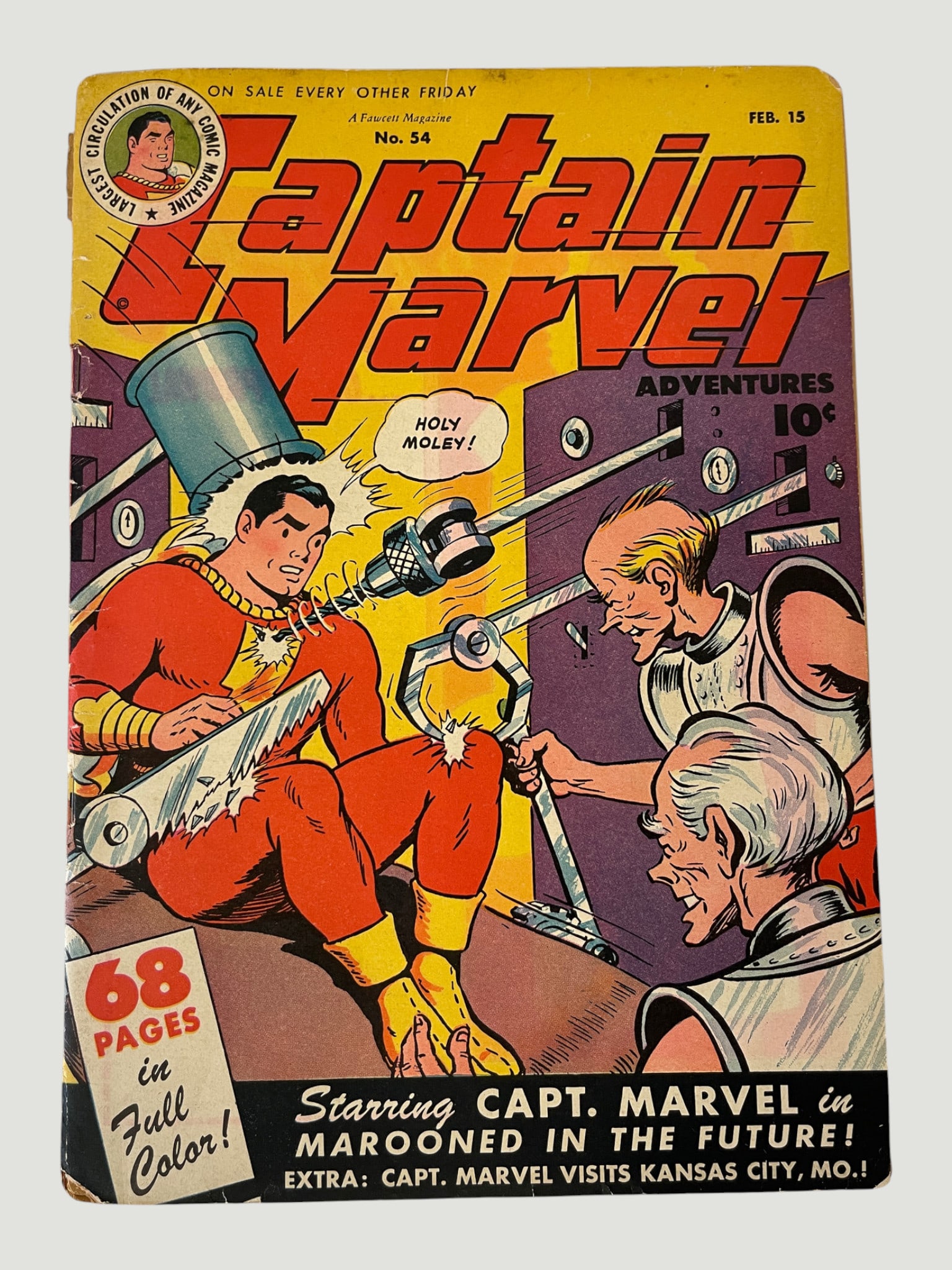 Captain Marvel Adventures #54, Fawcett Comics, 1946 Golden Age Comic (1 of 3)
